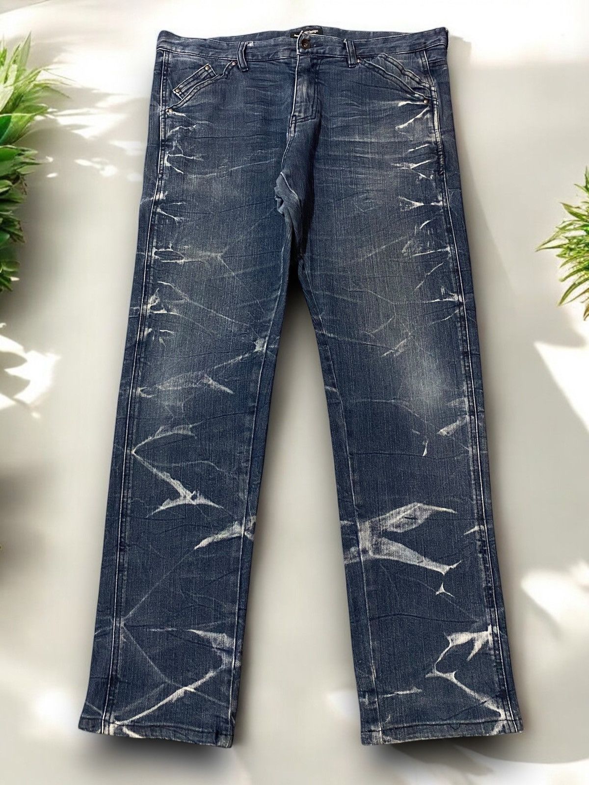 Japanese Brand × Le Grande Bleu (L.G.B.) × semanticdesign Japan Semantic Design Lightning Bleached Pattern Jeans Denim Size US 36 / EU 52 - 1 Thumbnail