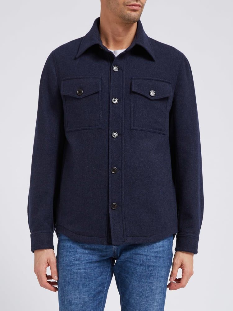 Brunello Cucinelli o1w1db10924 Rev Wr Cash Outerwear in Navy Size US XXL / EU 58 / 5 - 1 Preview