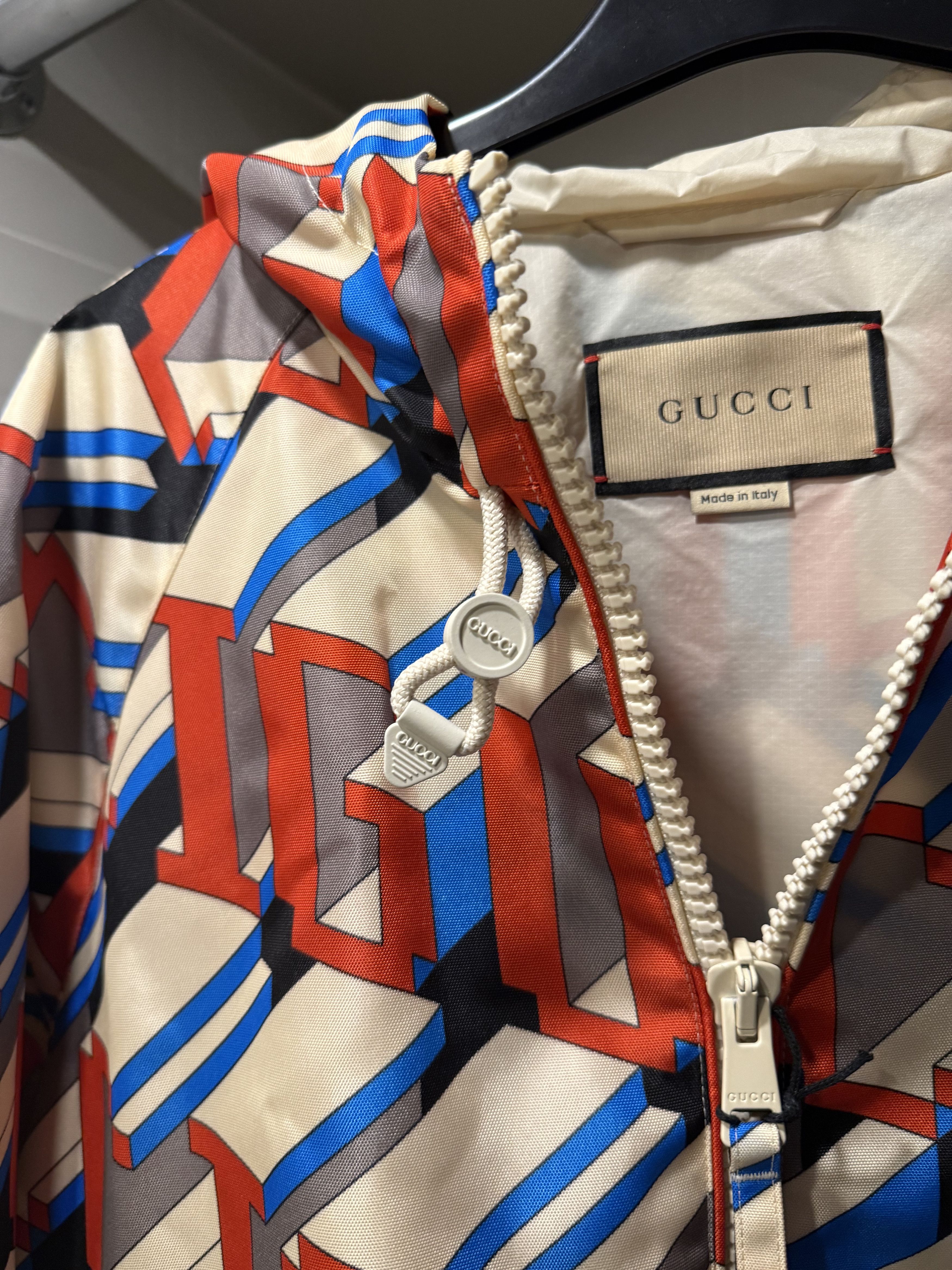 🎮 GUCCI Pixel Print Nylon Jacket - Size 48 / Medium