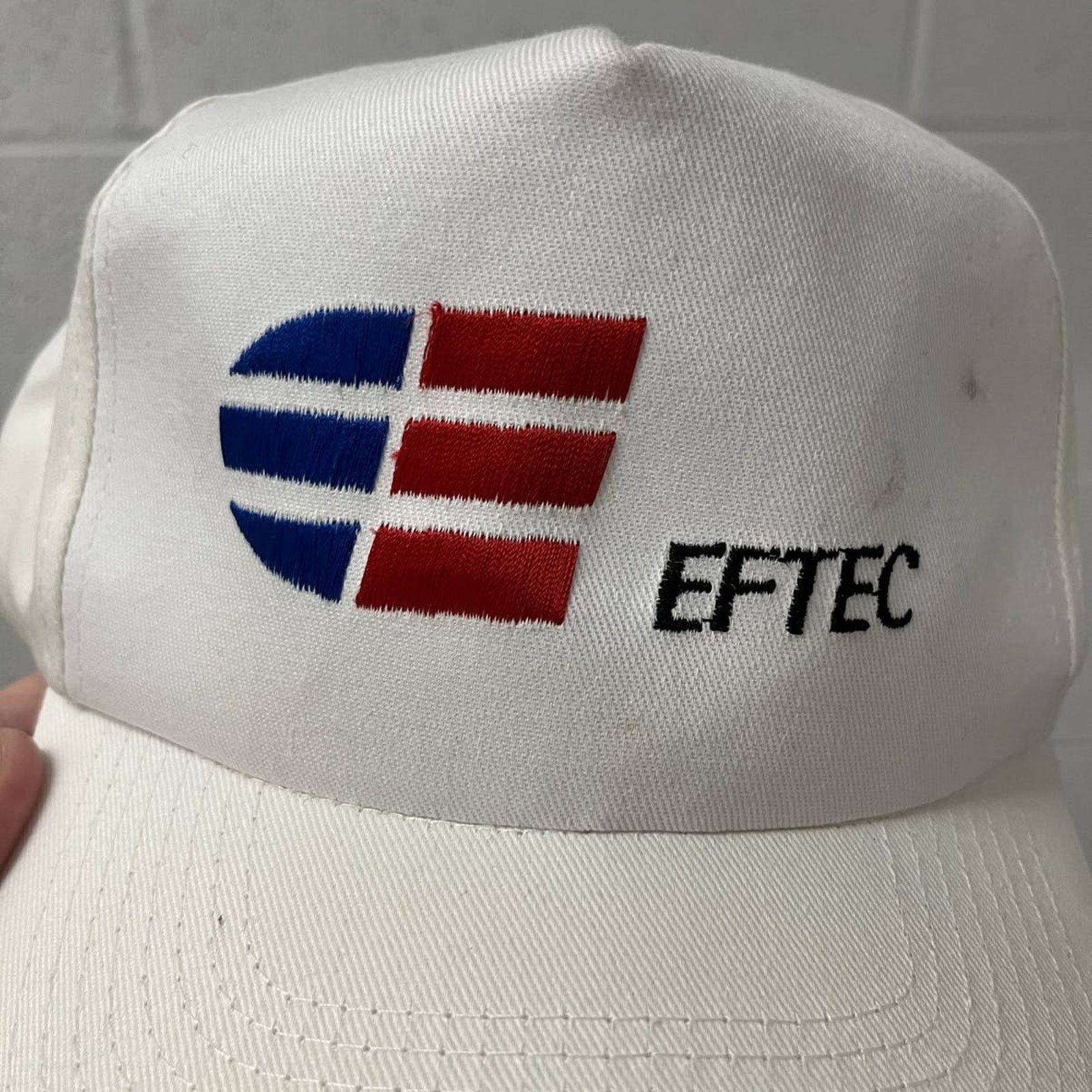 Vintage Vintage 1990’s Manufacturing Snapback Hat O/S White Size ONE SIZE - 3 Thumbnail