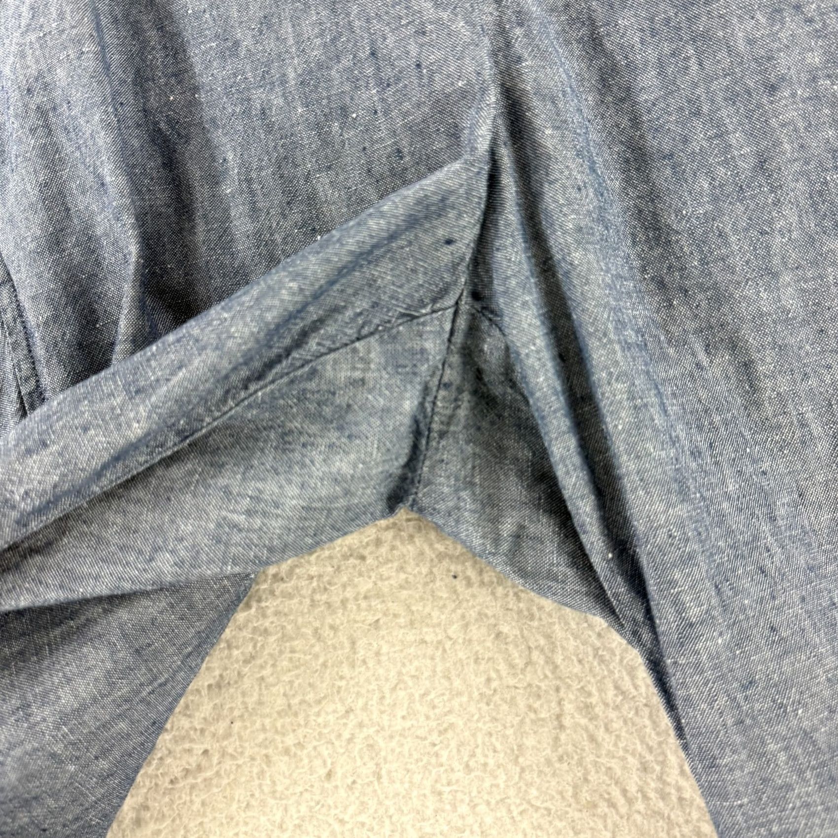 J. Jill J. Jill Linen Pull On Blue Crop Pants Womens Small Straight Leg Mid Rise Casual Linen Pants Size 28" / US 6 / IT 42 - 5 Thumbnail