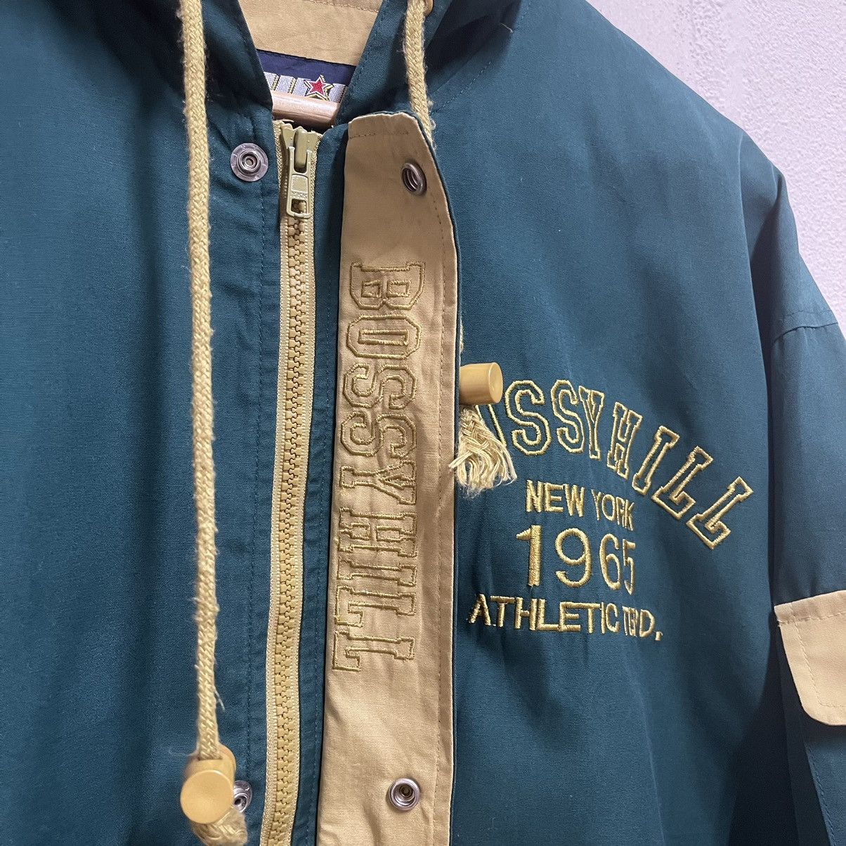 Japanese Brand VTG BOSSHILL NEW YORK ATHLETIC DEPT 1965 HOODIE JACKET Size US L / EU 52-54 / 3 - 13 Thumbnail