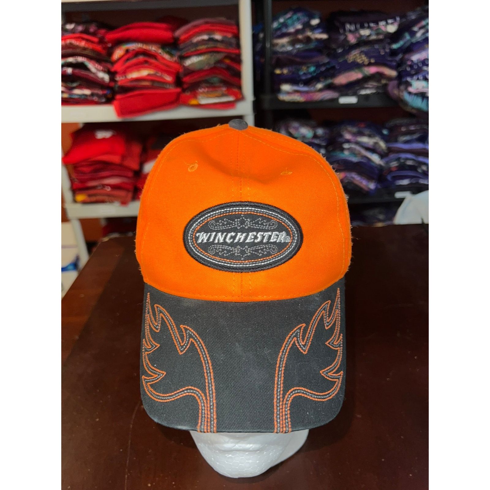 Winchester Winchester Hunting Hat Cap Orange Camo Hunt Gear Baseball OS Size ONE SIZE - 3 Thumbnail