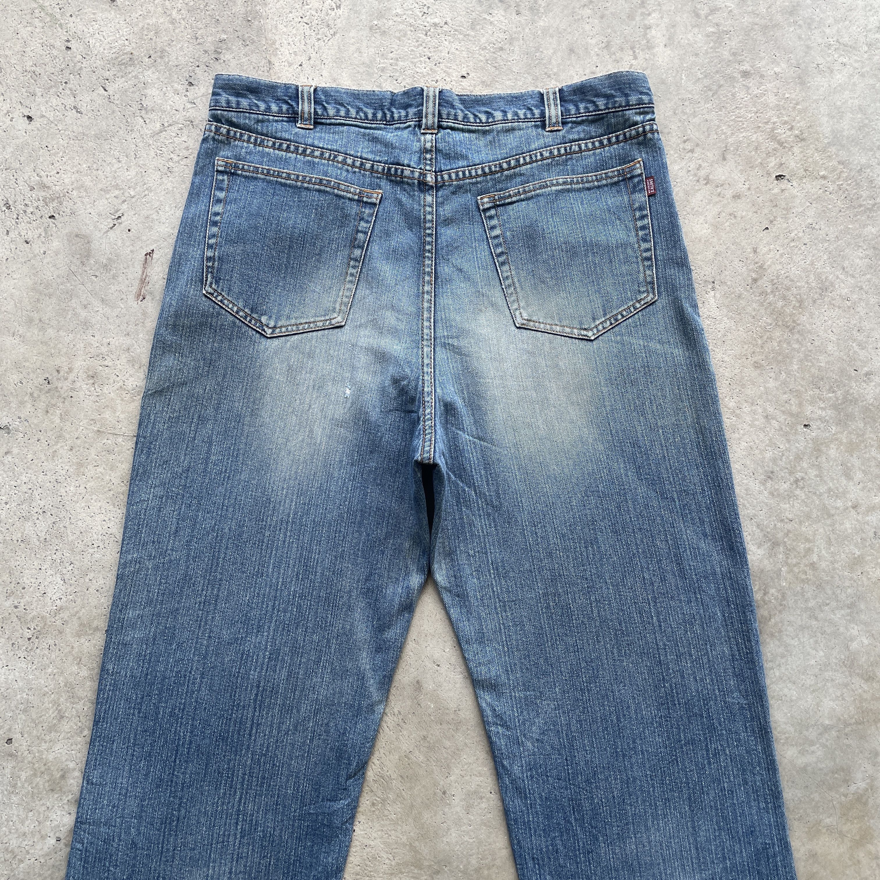 Jean × Vintage VINTAGE SMITH’S AMERICAN FADED DENIM BAGGY JEANS PANTS W35 Size US 35 - 8 Thumbnail
