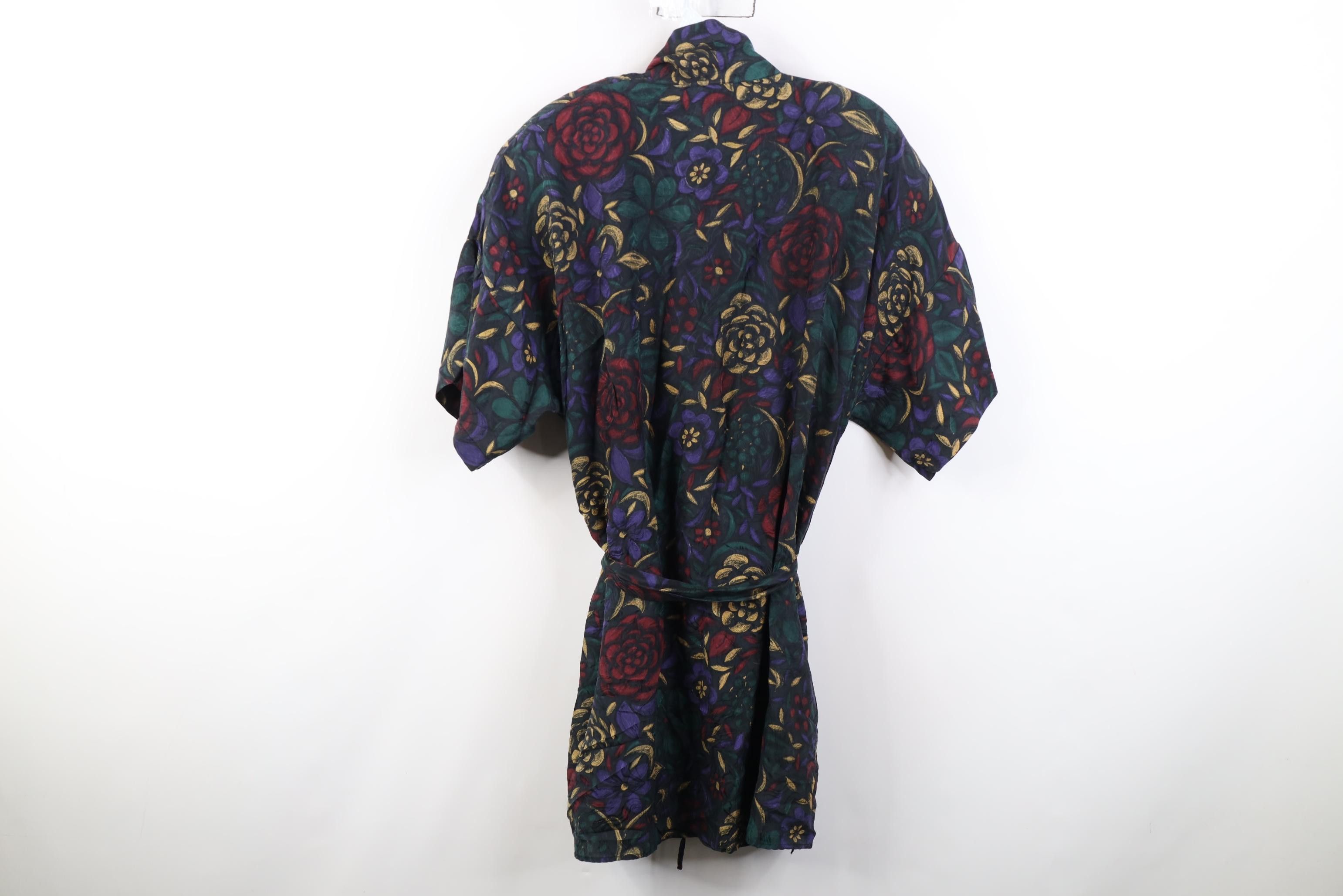 Vintage Vintage 90s Streetwear Rose Belted Bath Robe Loungewear Size ONE SIZE - 11 Thumbnail