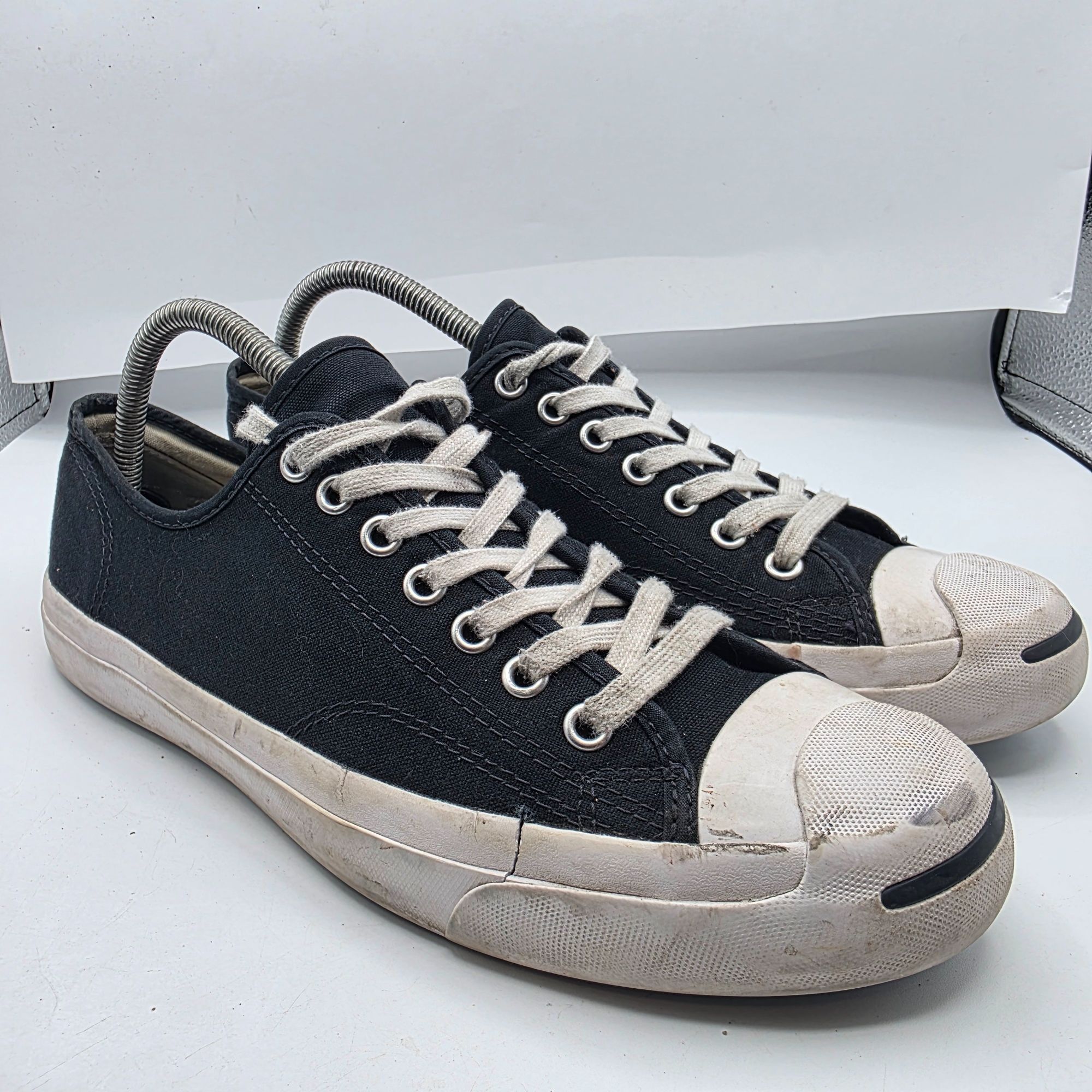 ゆうき Converse Jack Purcell Signature Ox Black Low Top Shoes Size M6.5