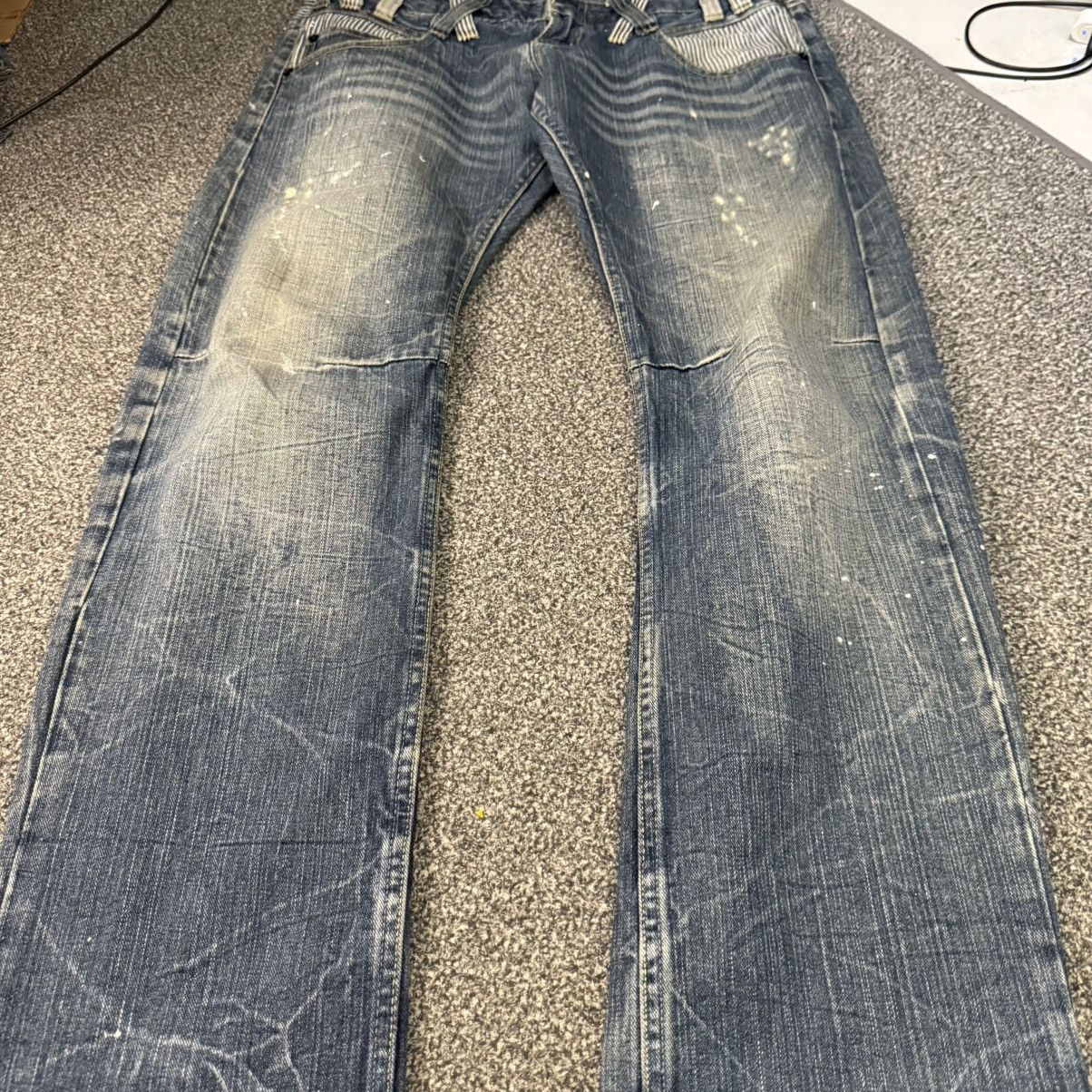 Seditionaries 🔥🇯🇵 Japanese Double Waist Distressed Dominate Jeans Size US 32 / EU 48 - 6 Thumbnail