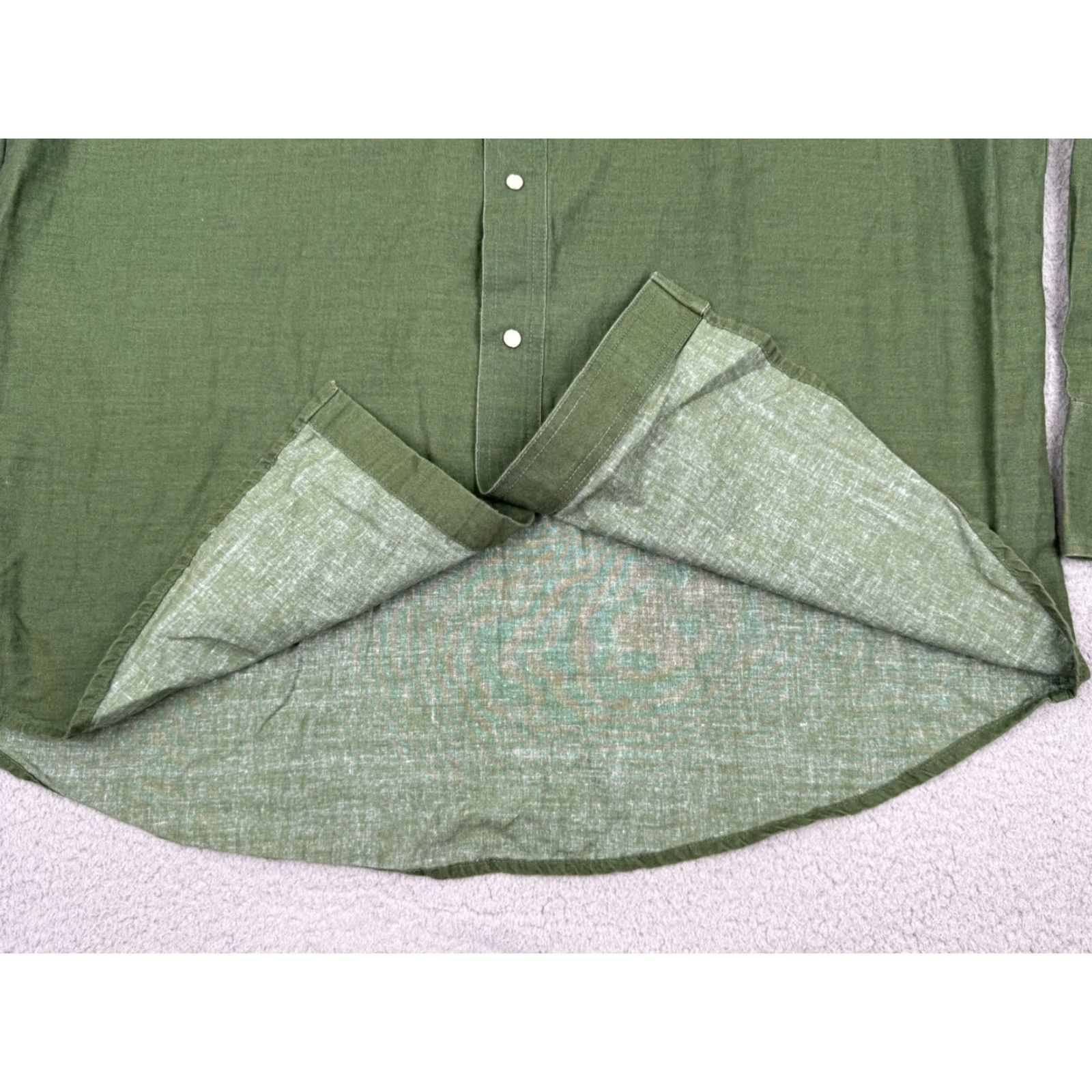 VINTAGE Wrangler Western Shirt Men XL Long Sleeve Green Cotton Cowboy Rodeo Button-up Western Apparel