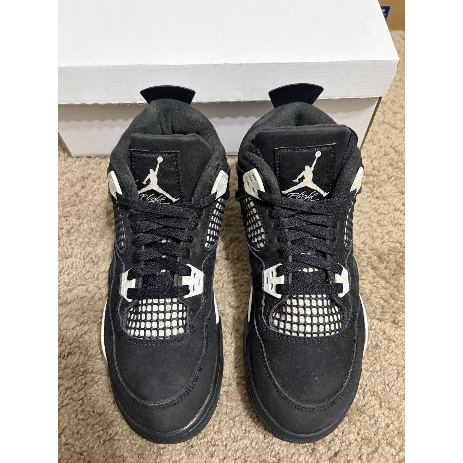 Jordan Brand Size 7 - Jordan 4 Retro White Thunder (GS) (FQ8213-001) Size US 7 / EU 40 - 4 Thumbnail
