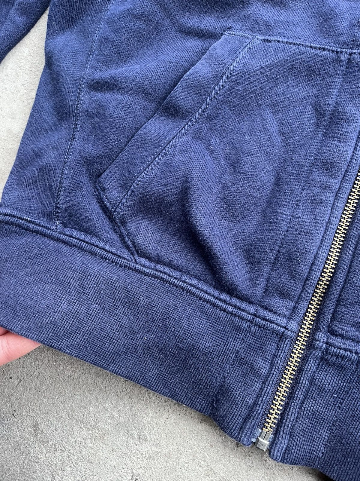 Polo Ralph Lauren × Vintage Vintage Polo Ralph Lauren Cotton Zip Up Faded Hoodie Blue Size US M / EU 48-50 / 2 - 13 Thumbnail