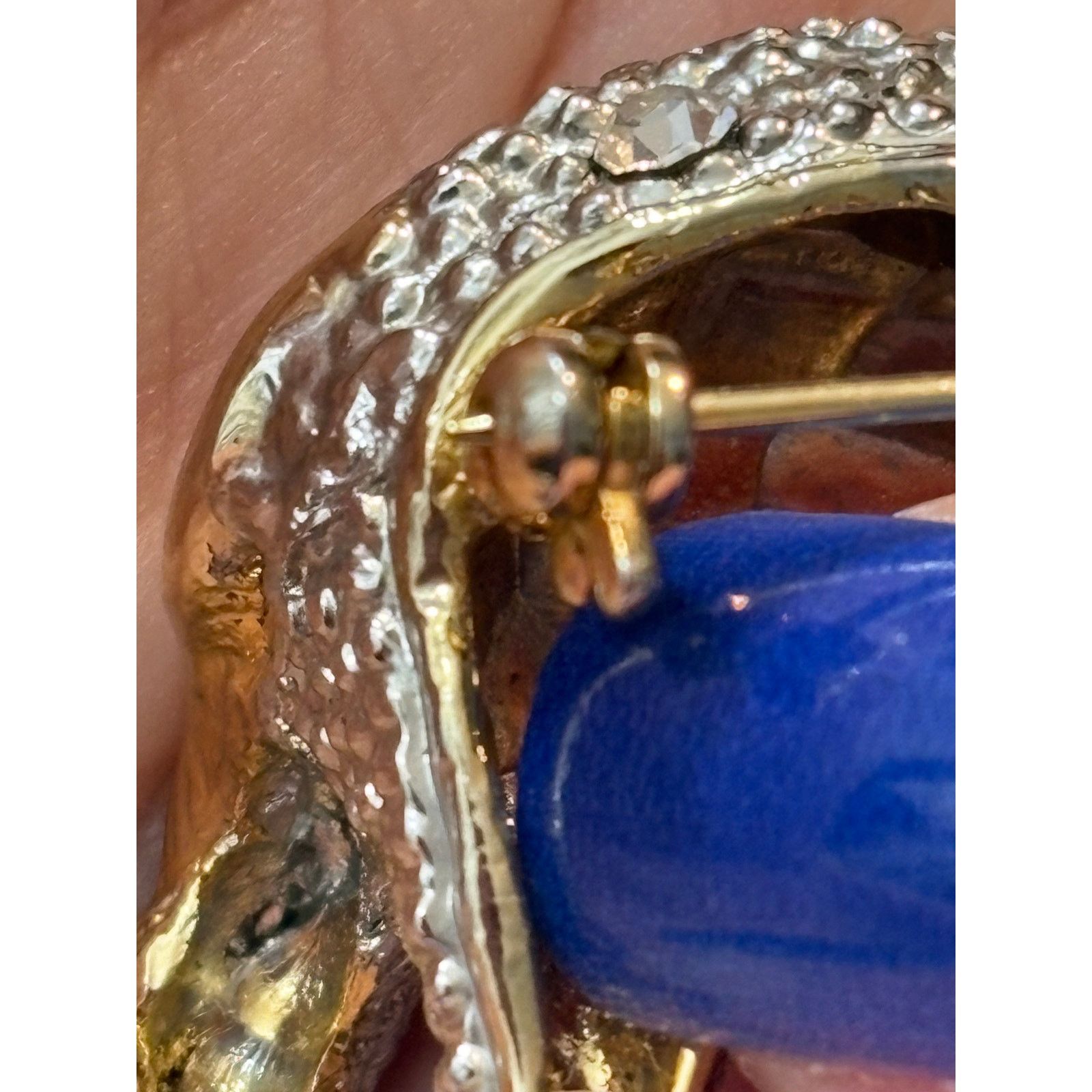 Other Vintage Rhinestone Elephant Brooch Gold Tone Unsigned Size ONE SIZE - 4 Thumbnail