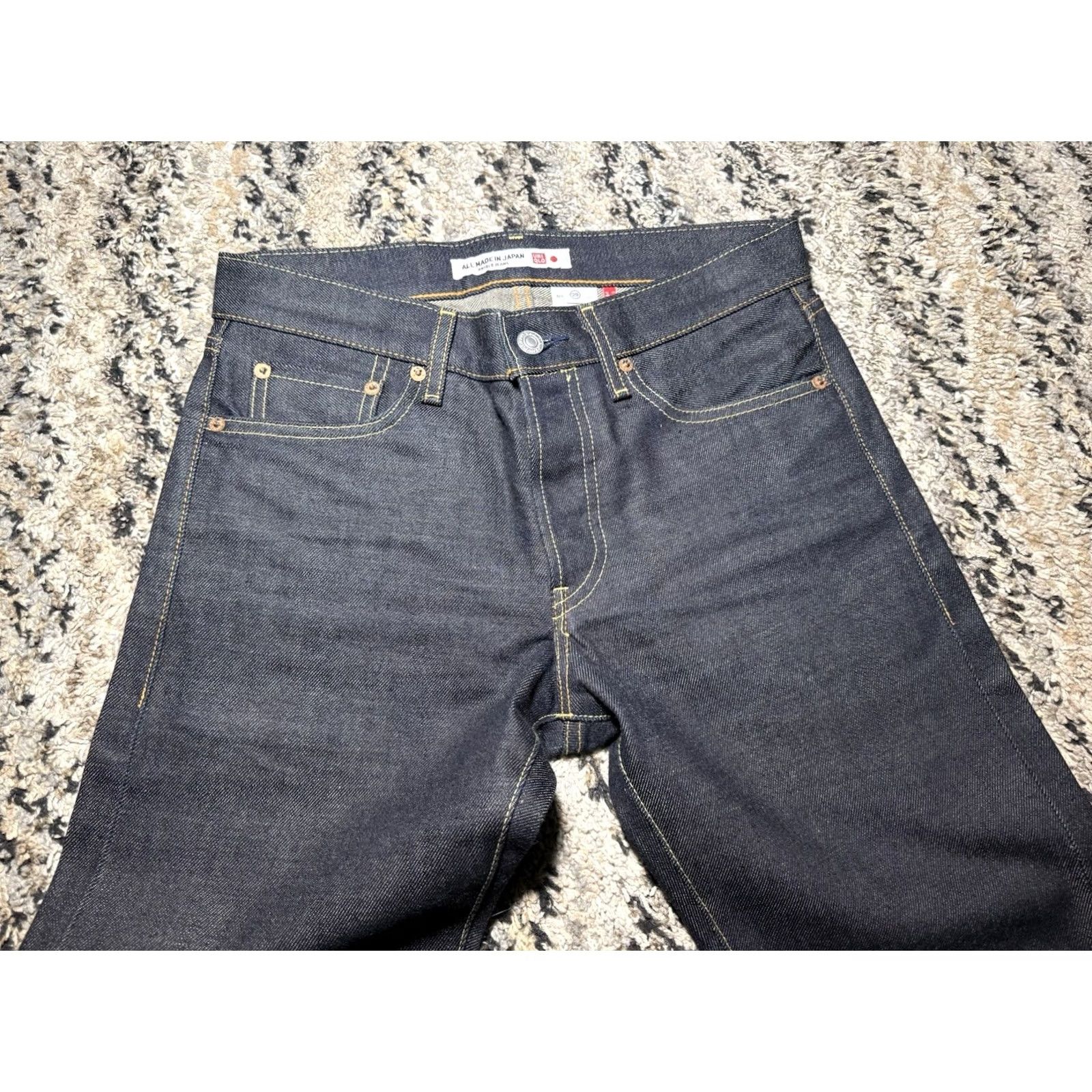 Uniqlo VINTAGE Uniqlo Jeans Denim Dark Indigo Selvedge Made Japan 2005 Men 29 x 32 Straight 5-Pocket Mens Size US 29 - 3 Thumbnail