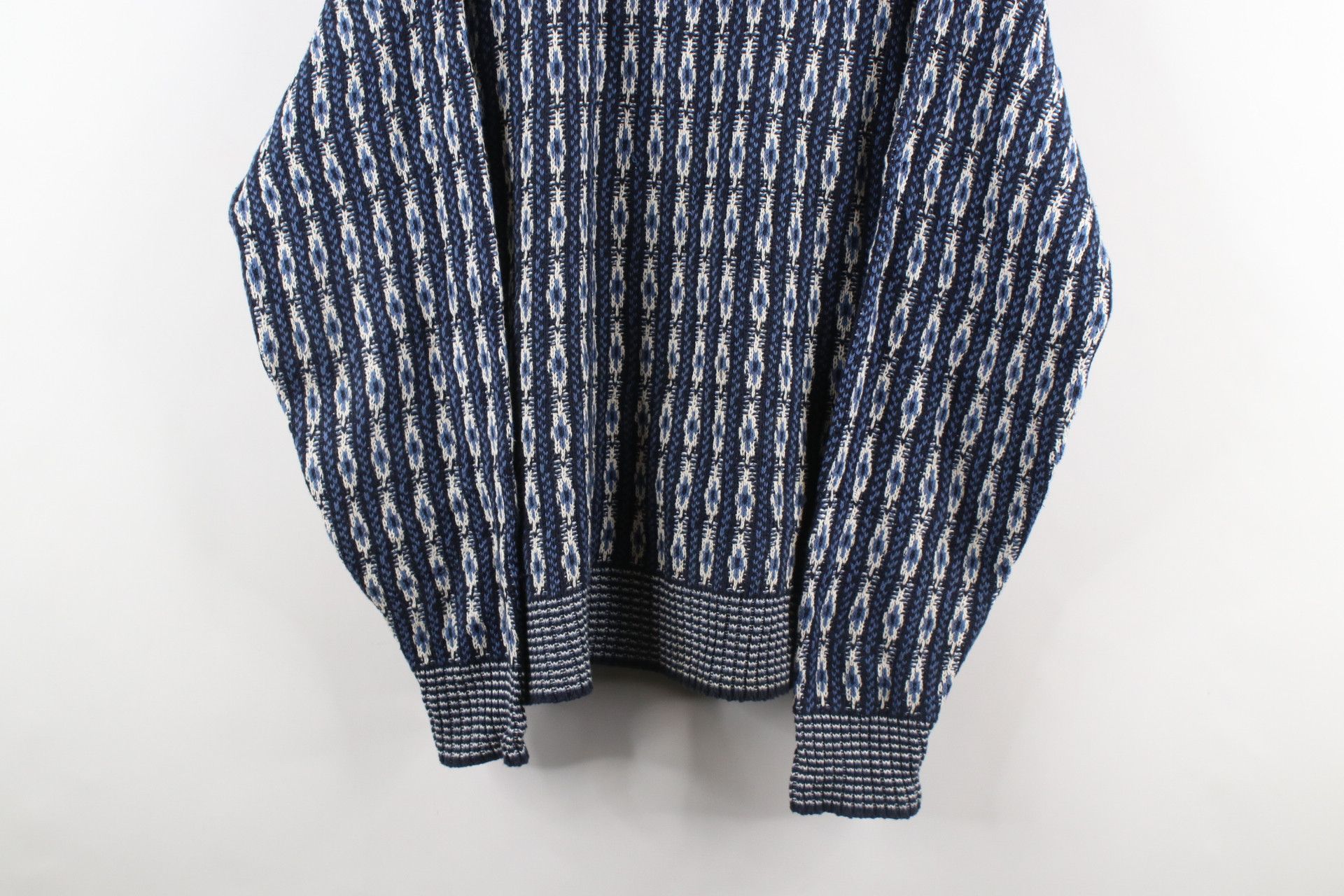 Vintage Vintage 90s Coogi Style Striped Knit Cosby Dad Sweater Size US L / EU 52-54 / 3 - 3 Thumbnail