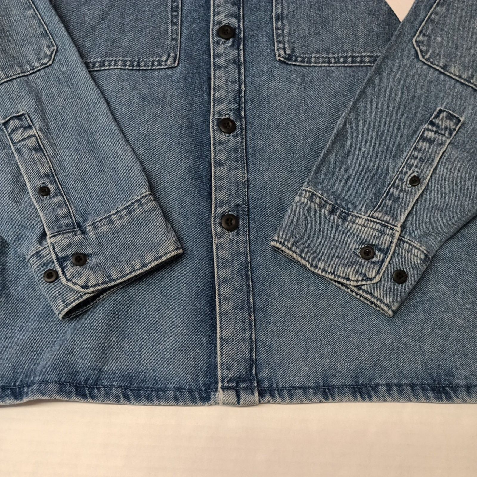 Wrangler Wrangler Blue Denim Jacket Overshirt Outdoor Shacket Size M Size US M / EU 48-50 / 2 - 2 Thumbnail