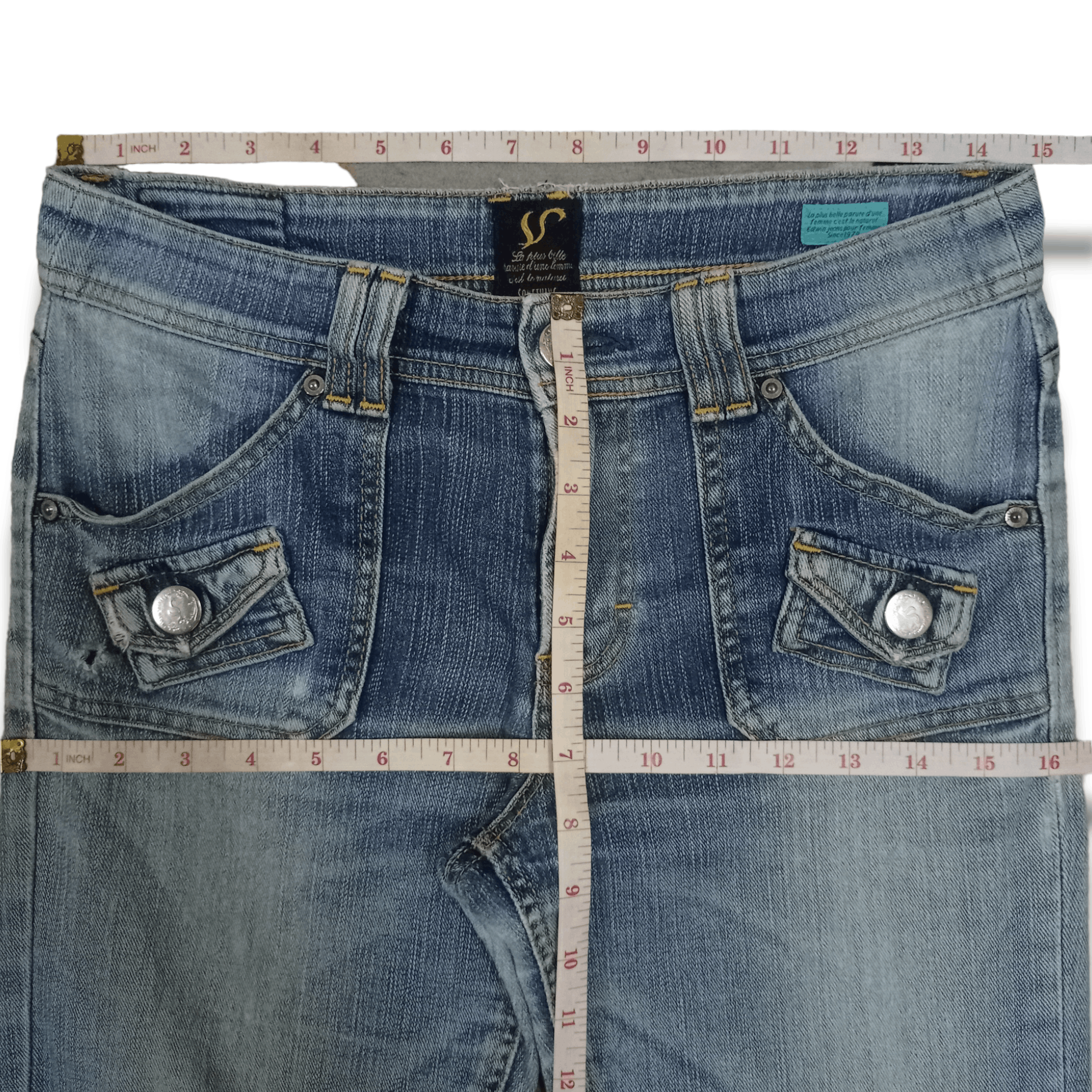 Edwin Vintage Japanese Edwin Fade Ripped Flare Bush Pants 30x30 Size 30" / US 8 / IT 44 - 10 Thumbnail
