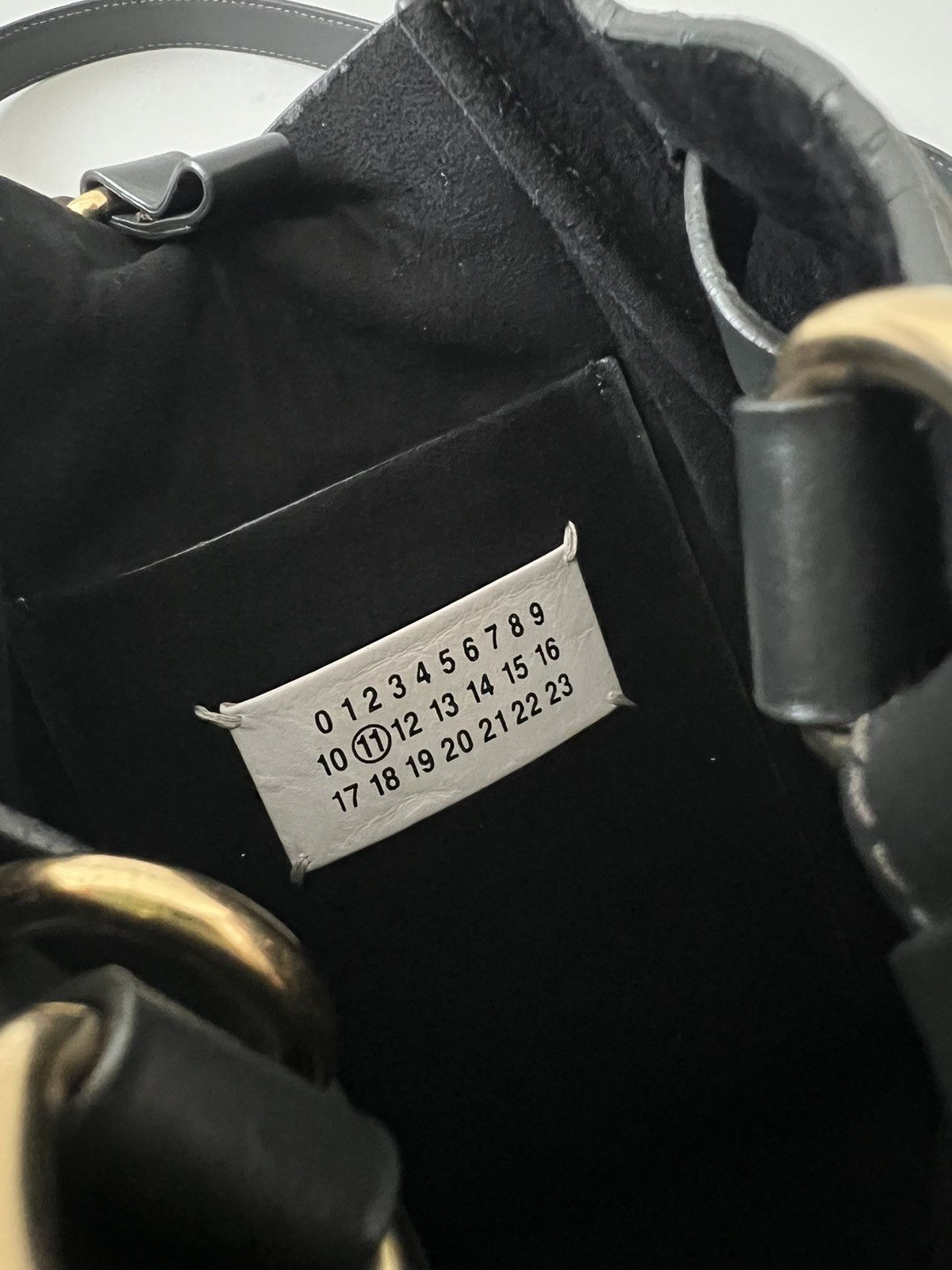 Maison Margiela Maison Margiela Large Nubuck Leather Bucket Bag In Dark Grey Size ONE SIZE - 14 Thumbnail