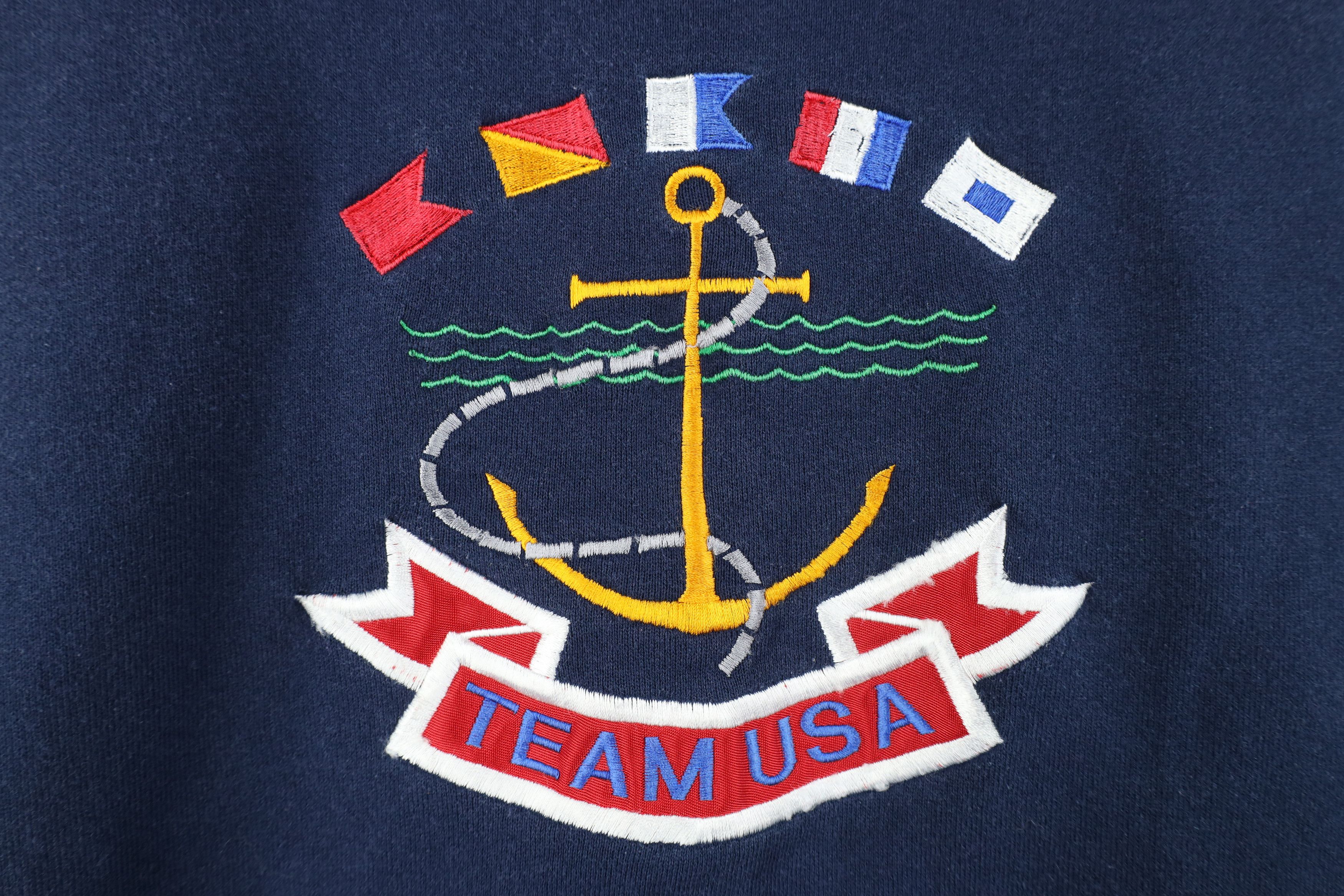 Vintage Vintage 90s Streetwear USA Sailing Anchor Sweatshirt USA Size XL / US 12-14 / IT 48-50 - 7 Thumbnail