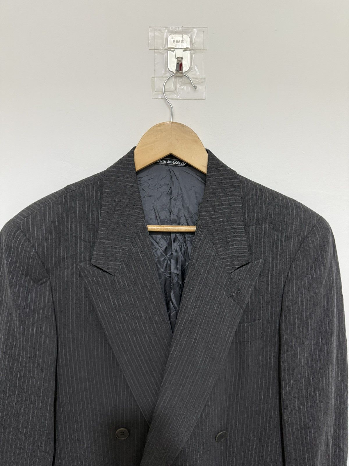 Giorgio Armani Vintage Giorgio Armani Double Breasted Stripe Blazer Size 44R - 4 Thumbnail