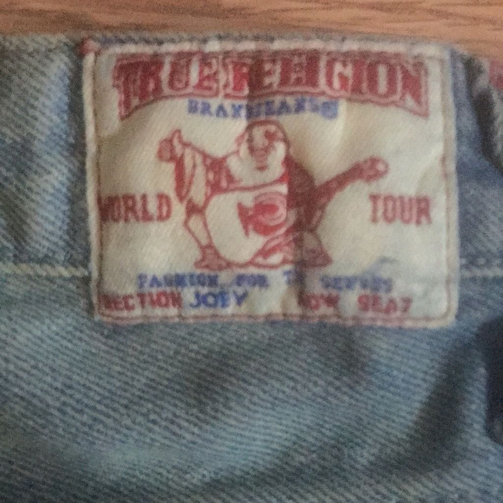 True Religion True Religion Flare Leg Distressed Jeans: Size 28 Size 28" / US 6 / IT 42 - 8 Thumbnail