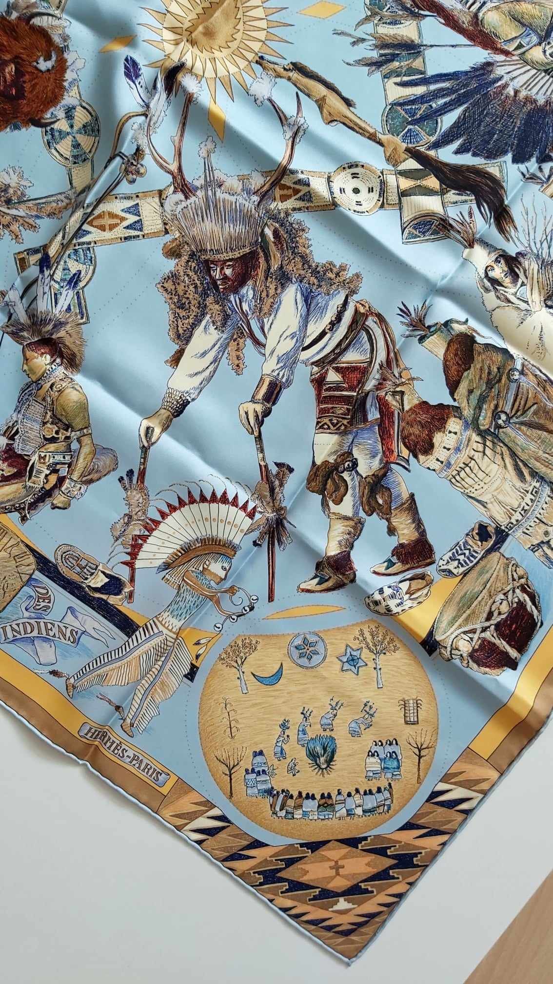 Hermes Hermes silk scaf "Les Danses des Indiens" Size ONE SIZE - 3 Thumbnail