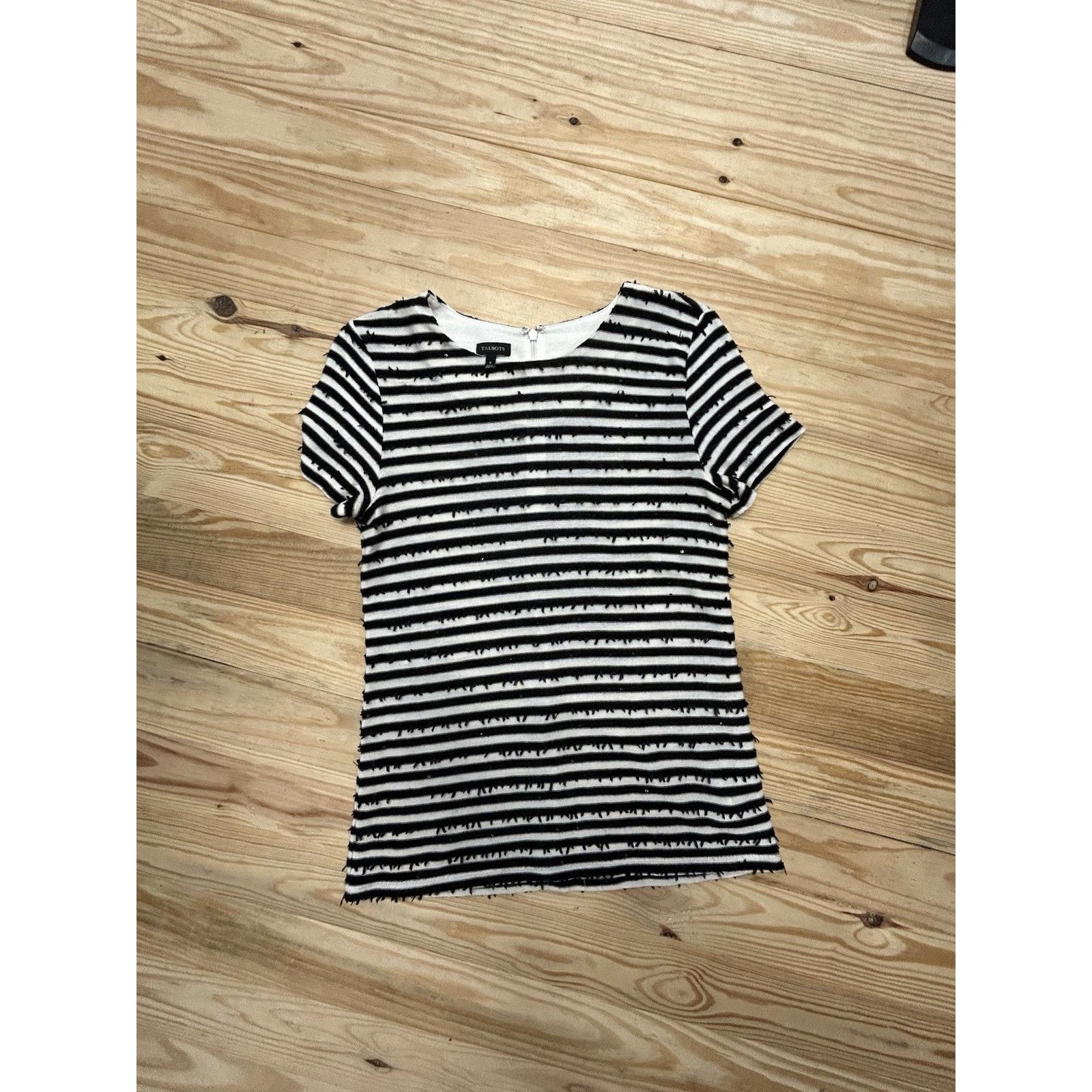 Other Talbots Womens Black White Striped Shirt Sz S Short Sleeve Size S / US 4 / IT 40 - 9 Thumbnail