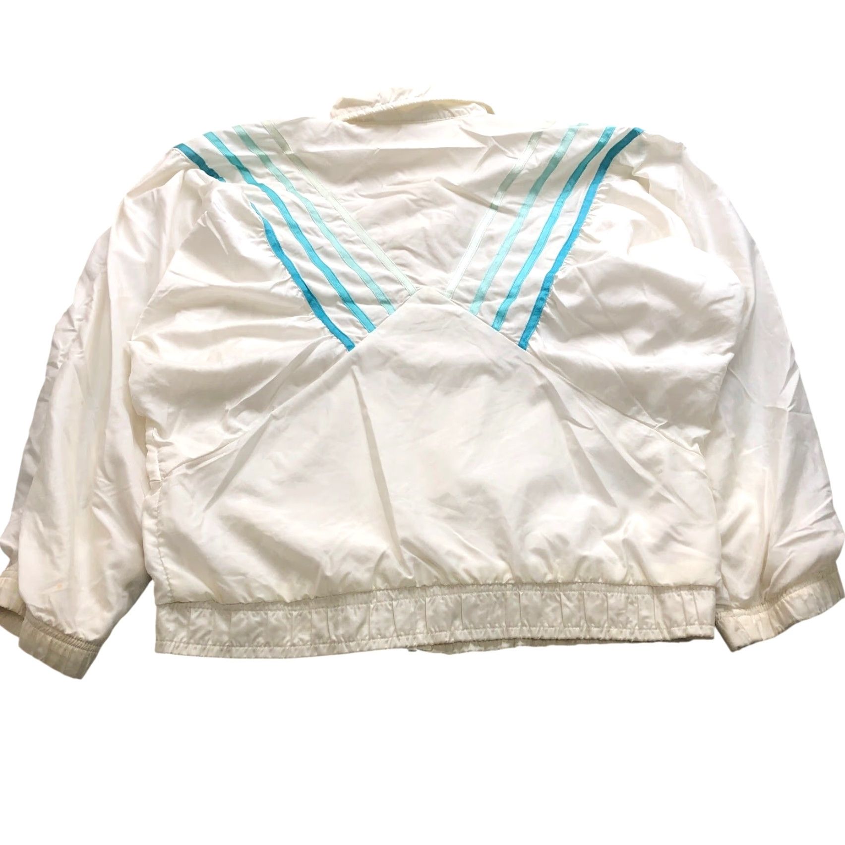Sergio Tacchini VINTAGE Sergio Tacchini Track Jacket Womens Small White 80s Retro Tennis Windbreaker Full Zip Pockets Short Jacket - 8 Size Regular Womens Size M / US 6-8 / IT 42-44 - 5 Thumbnail