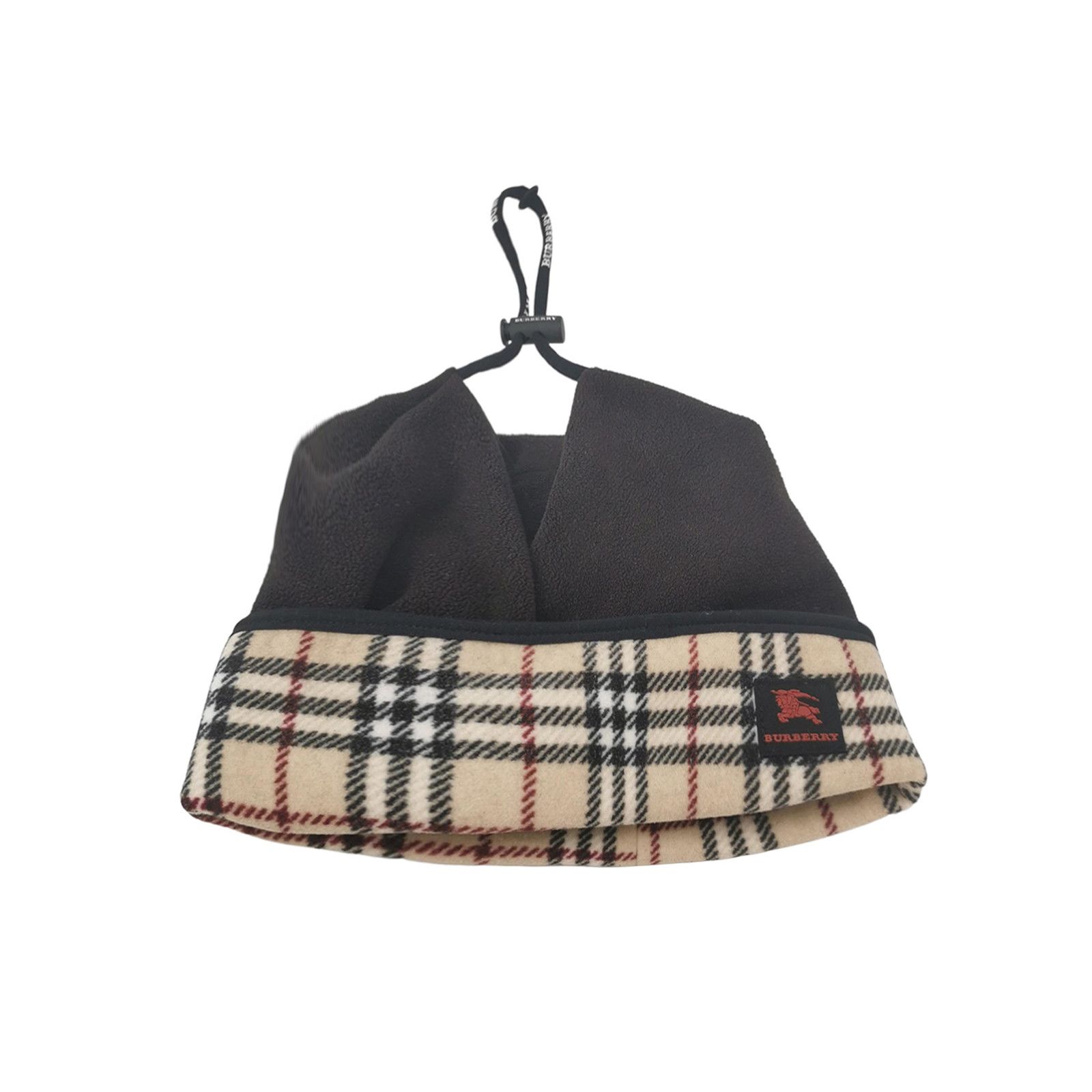 Burberry Burberry Vintage Check Patch Fleece Beanie ONE SIZE Size ONE SIZE - 1 Thumbnail