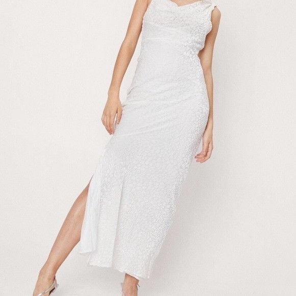 Nasty Gal NWT New Nasty Gal Cowl Neck Split Hem Maxi Dress Size M / US 6-8 / IT 42-44 - 8 Thumbnail