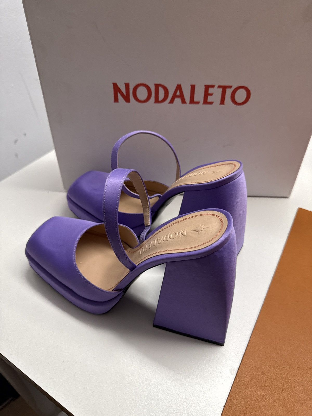 Nodaleto Nodaleto Lavender Satin Pump Size US 10 / IT 40 - 2 Thumbnail