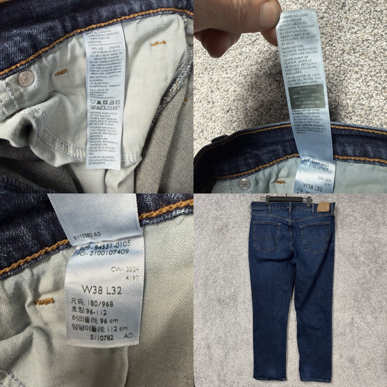 Vintage Levi Strauss Signature Jeans Mens 38x30 Athletic Straight Stretch Denim Shirt? Size US 38 / EU 54 - 8 Thumbnail