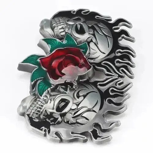 Japanese Brand Skull skeleton buckle head ( buckle only ) Size ONE SIZE - 3 Thumbnail