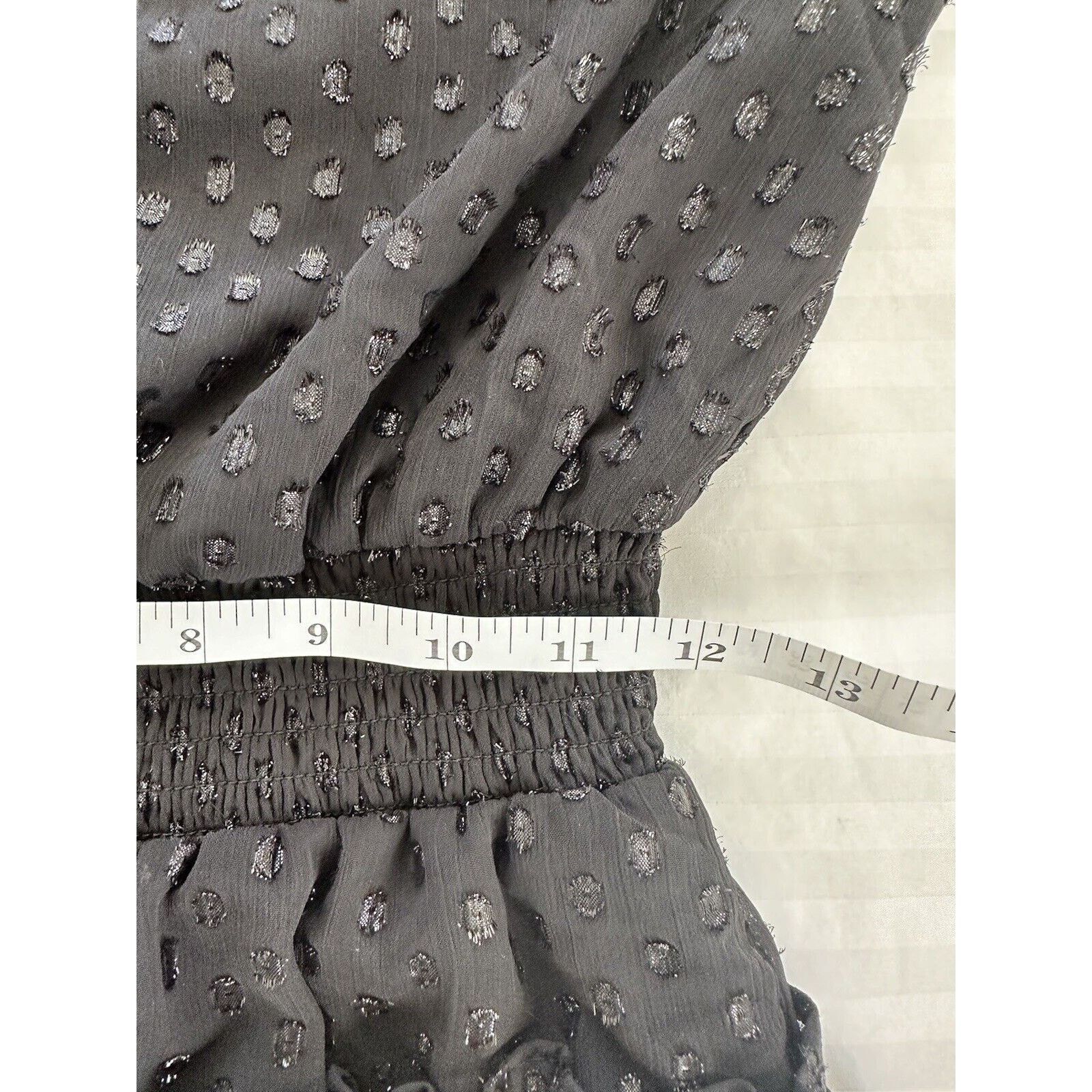 Other Black Smocked Neck Ruffle Tiered Mini Dress 1. State NWT Size S / US 4 / IT 40 - 18 Thumbnail