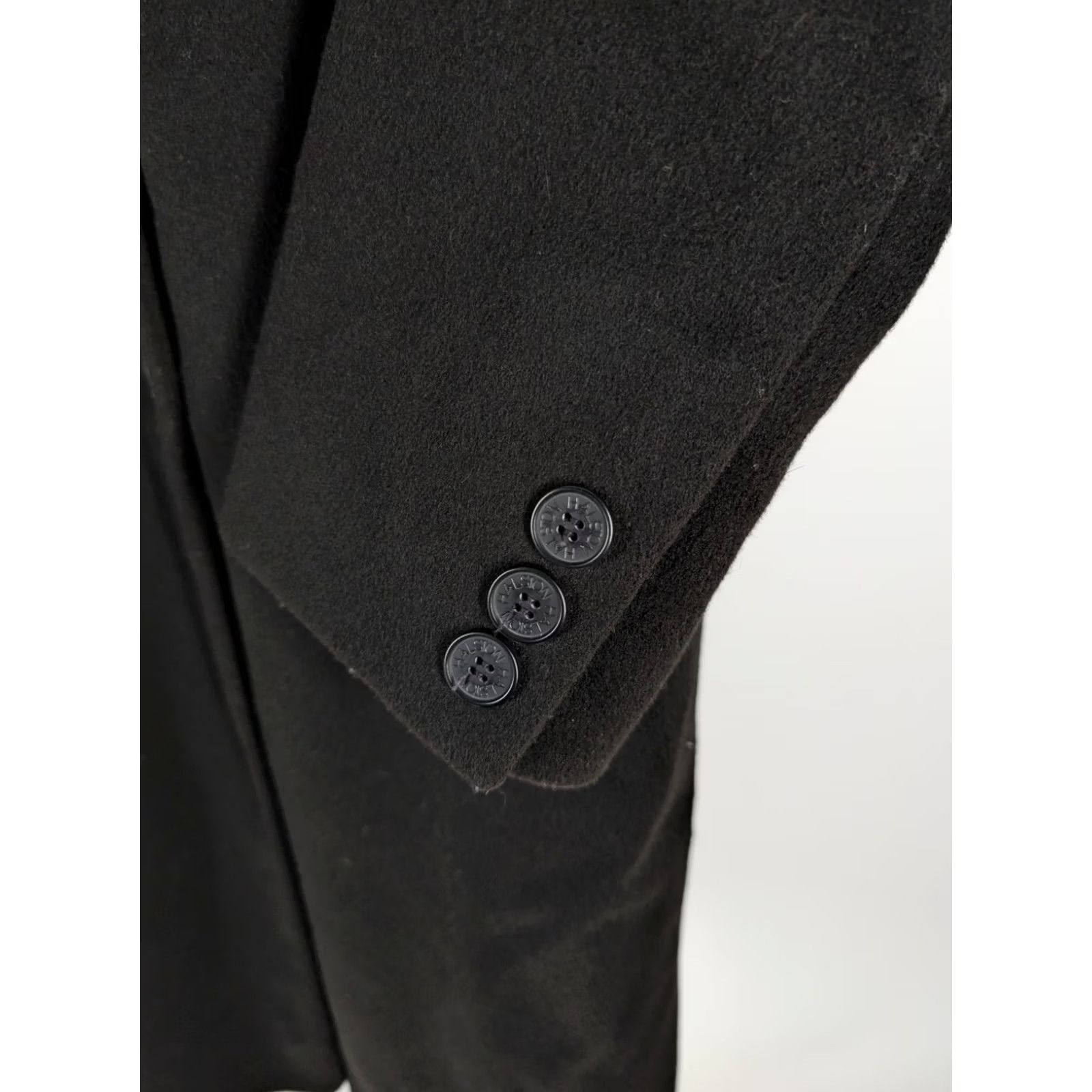 Halston VINTAGE Halston Coat Womens 4 Black Wool Fleece Classic Parka Peacoat USA 70s 80s Size S / US 4 / IT 40 - 5 Thumbnail