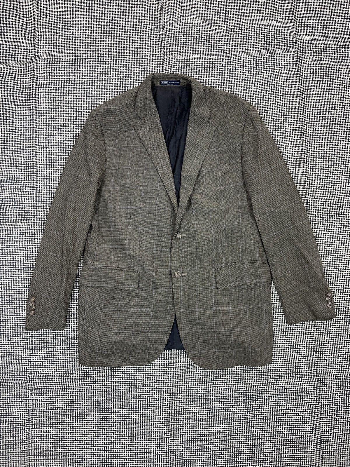 Designer ➕ polo Ralph Lauren wool & mohair 2 buttons blazer jacket Size 44R - 1 Thumbnail