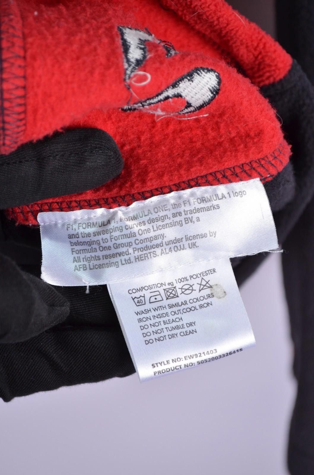 Formula 1 Mens Formula 1 1/4 Zip Black/Red Fleece Embroided Logo Sz L Size US L / EU 52-54 / 3 - 6 Thumbnail