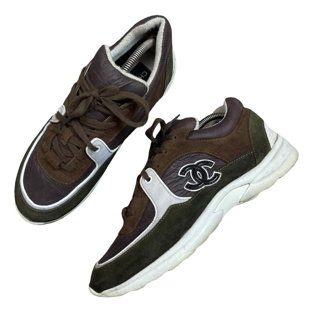 image of Chanel Low Top Sneakers Shoes in Brown, Men's (Size 11)