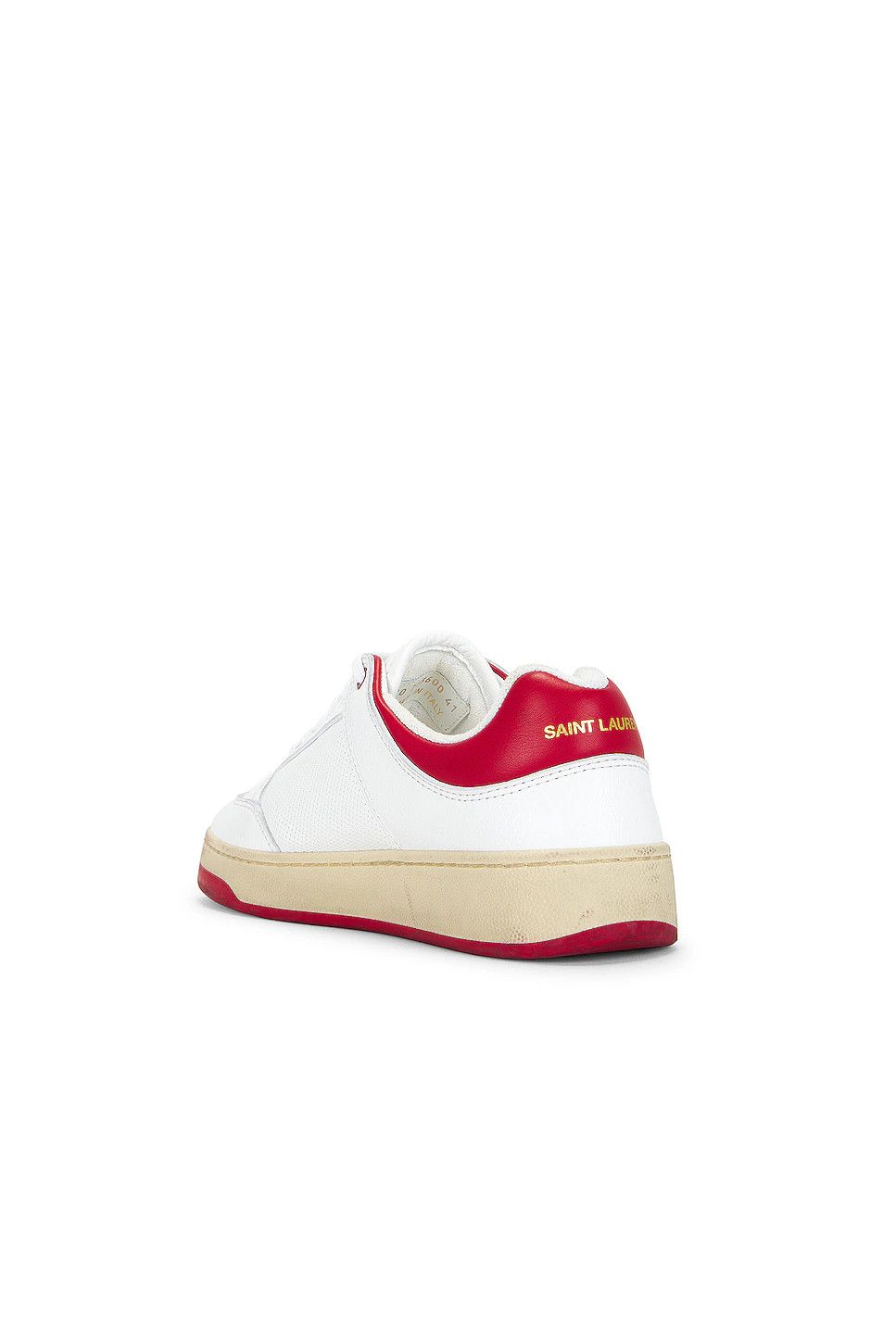 Saint Laurent Paris o1bcso1str1225 SL/61 Sneakers In Grained Leather in White Size US 7 / IT 37 - 3 Thumbnail