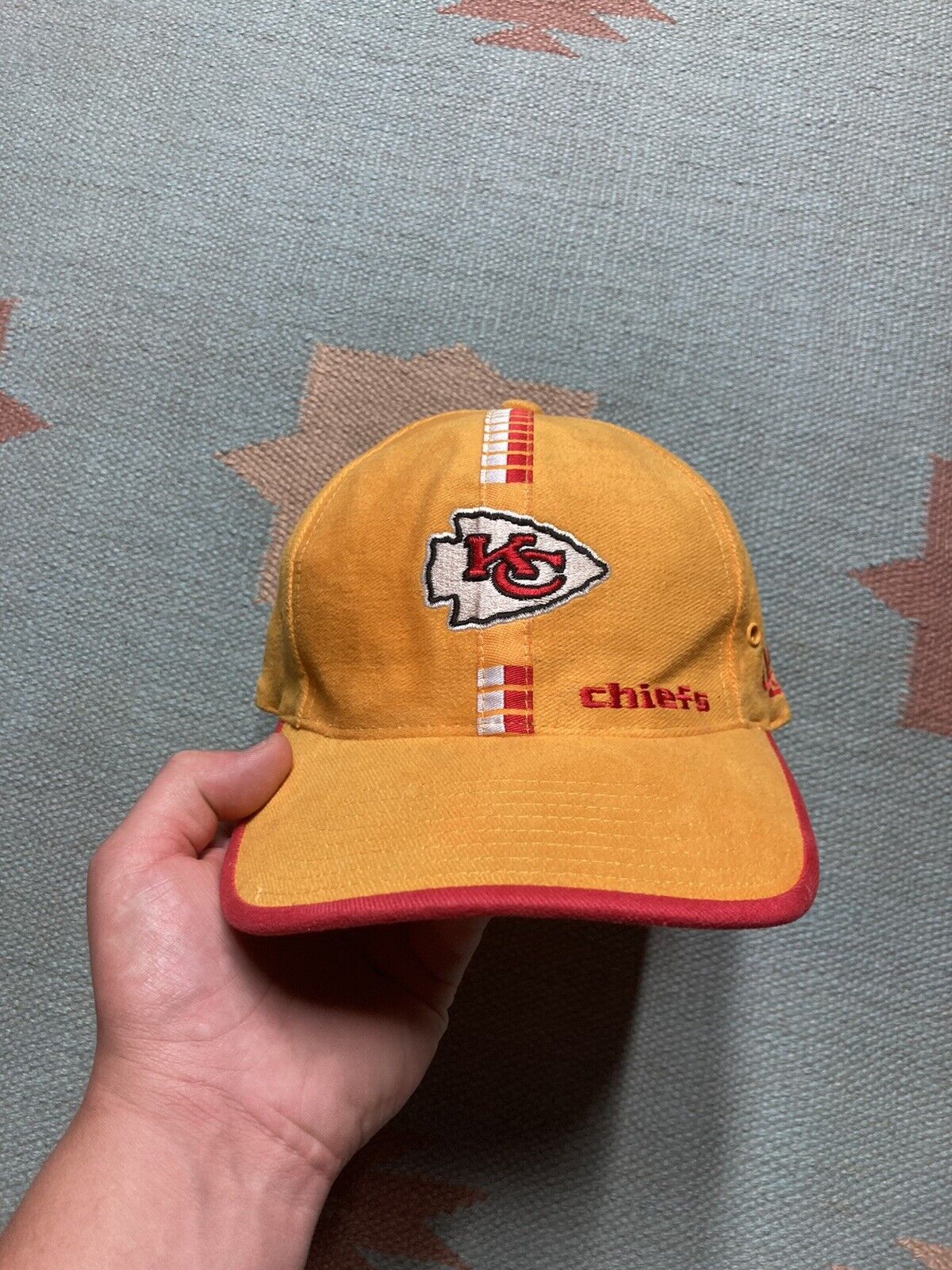 NFL × Vintage VTG strapback hat Kansas City chiefs logo athletic pro line Size ONE SIZE - 2 Thumbnail