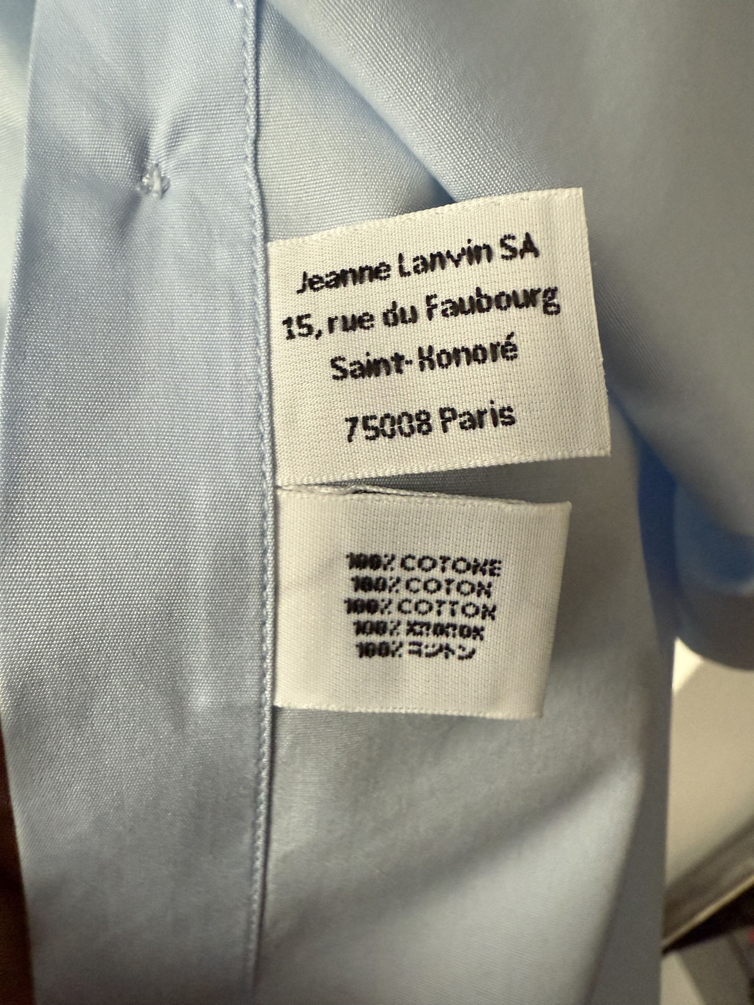 Lanvin LANVIN SHIRT TOP CONDITION-SIZE 39 Size US S / EU 44-46 / 1 - 8 Thumbnail
