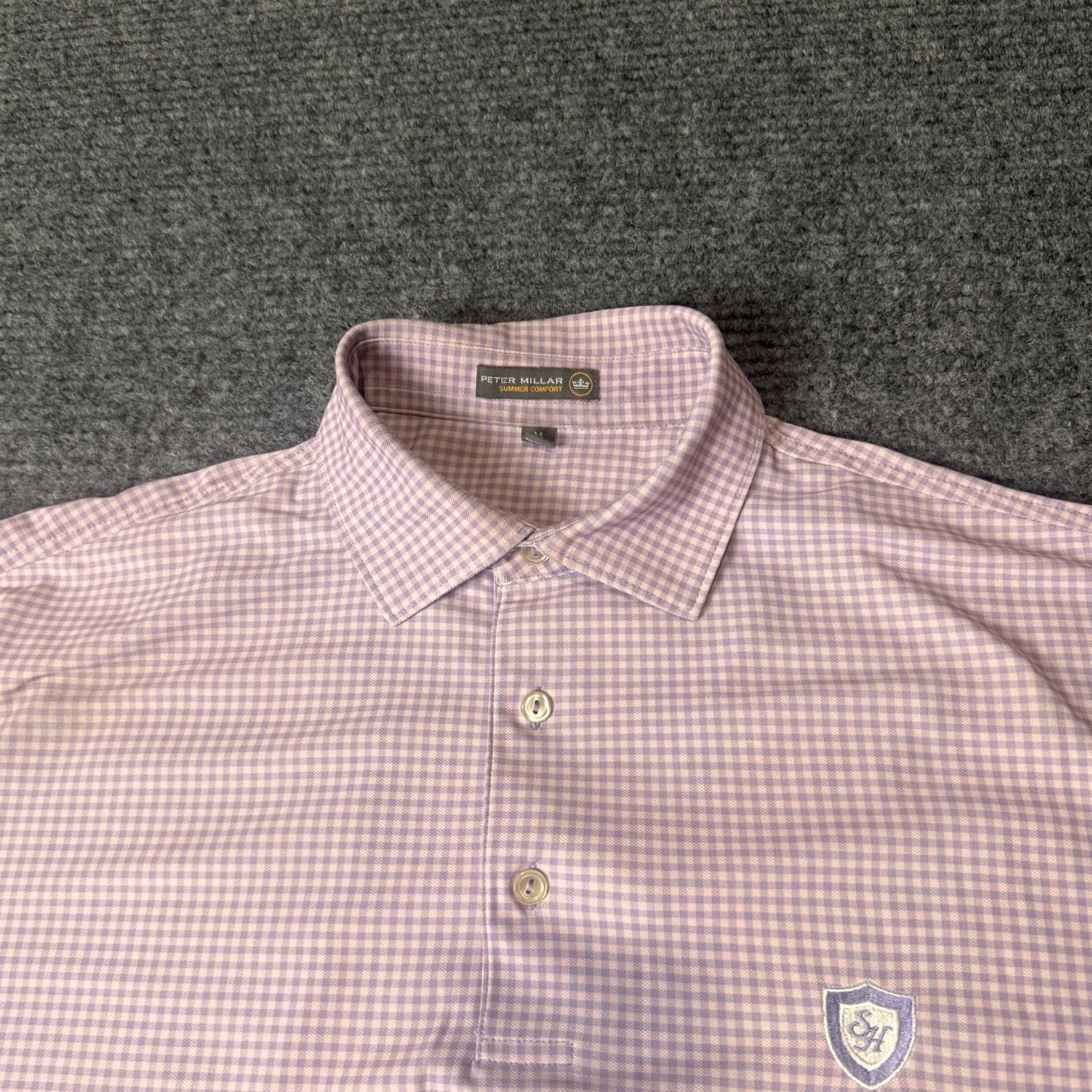 Peter Millar Peter Millar Polo Shirt Mens Medium Pink Purple Check Summer Comfort Golf Size US M / EU 48-50 / 2 - 4 Thumbnail