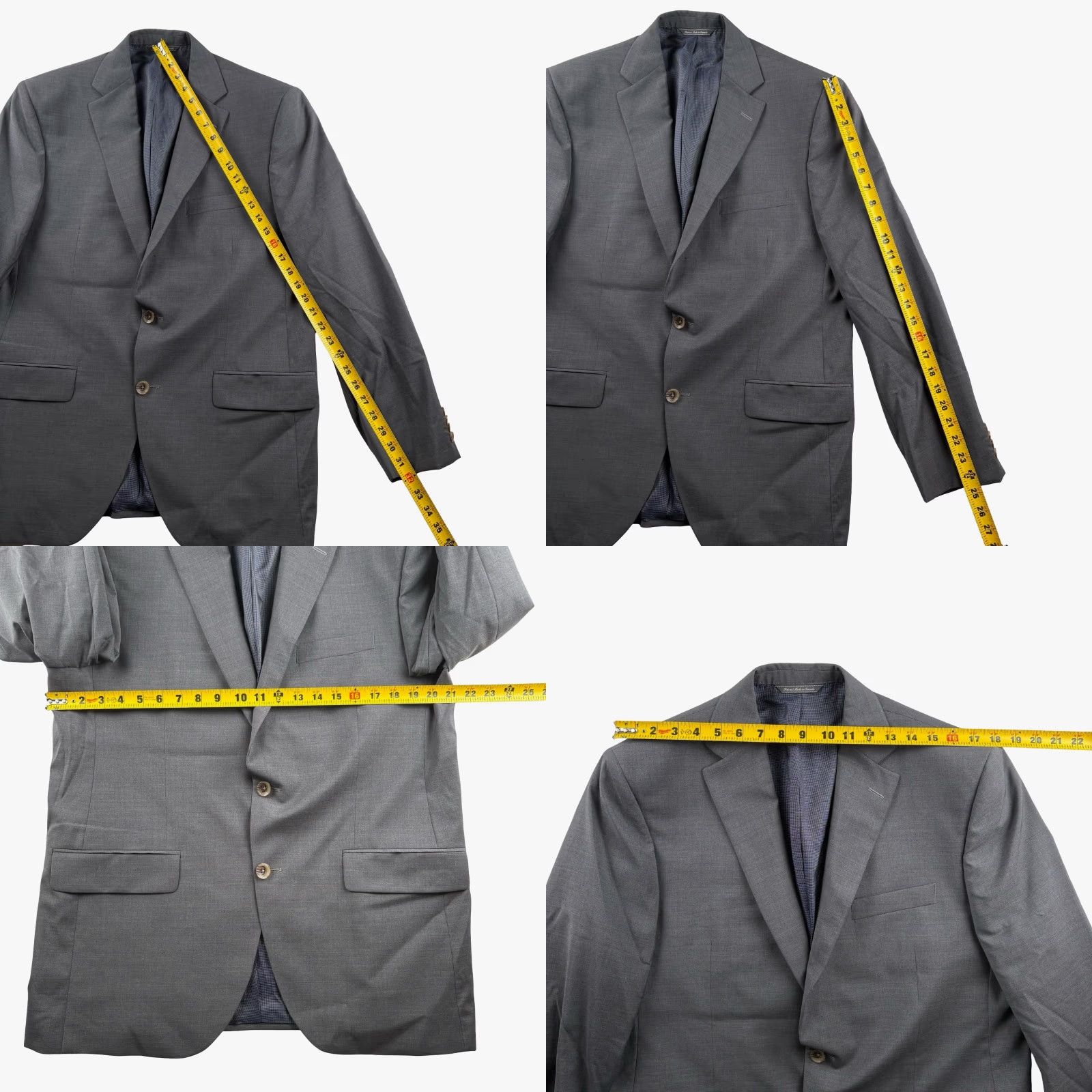 Jack Victor Jack Victor Men’s Wool Blazer Jacket Gray 42R Mens Size 42R - 8 Thumbnail