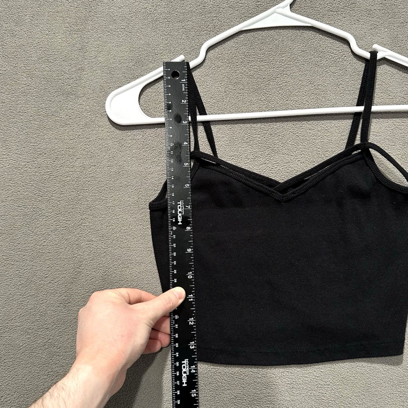 Aeropostale Aeropostale Cropped Cami Top Womens Small Black Spaghetti Strap Stretch Size S / US 4 / IT 40 - 7 Thumbnail