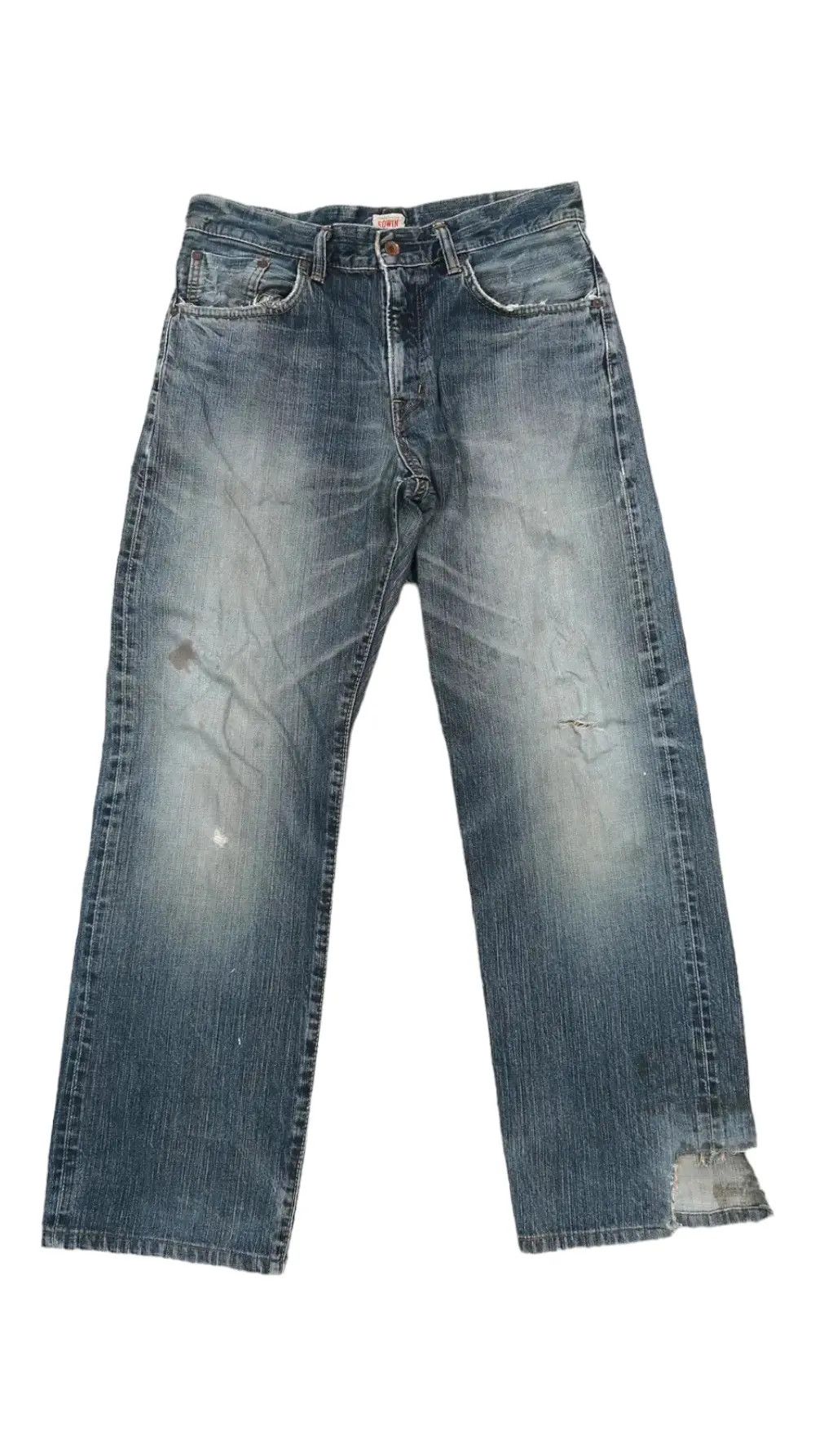 Edwin Vintage Edwin 505z Selvedge Distressed Jeans Size US 32 / EU 48 - 2 Thumbnail