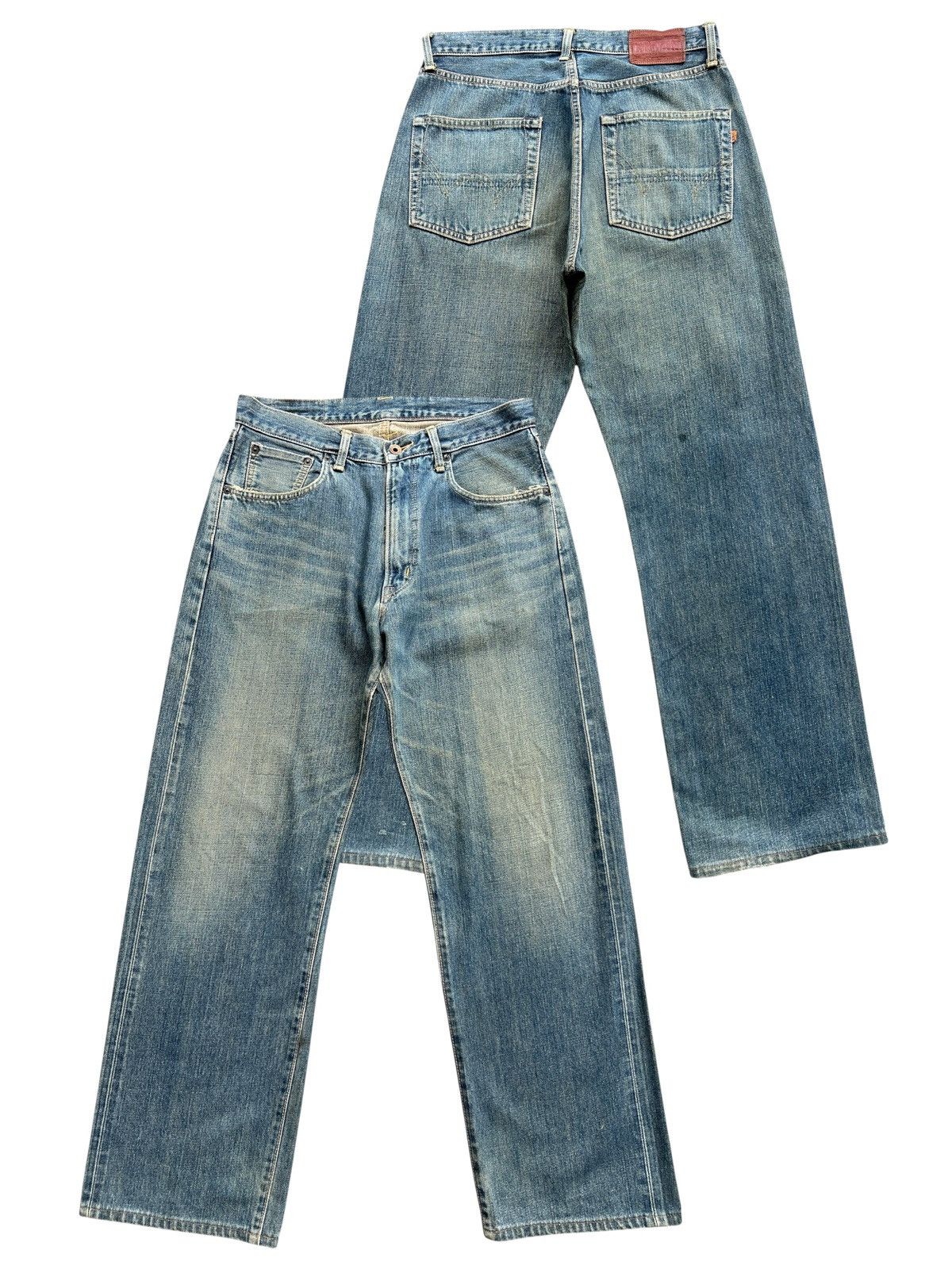 Edwin Vintage Edwin 505 Distressed Mudwash Selvedge Denim 32x30 Size US 32 / EU 48 - 1 Thumbnail