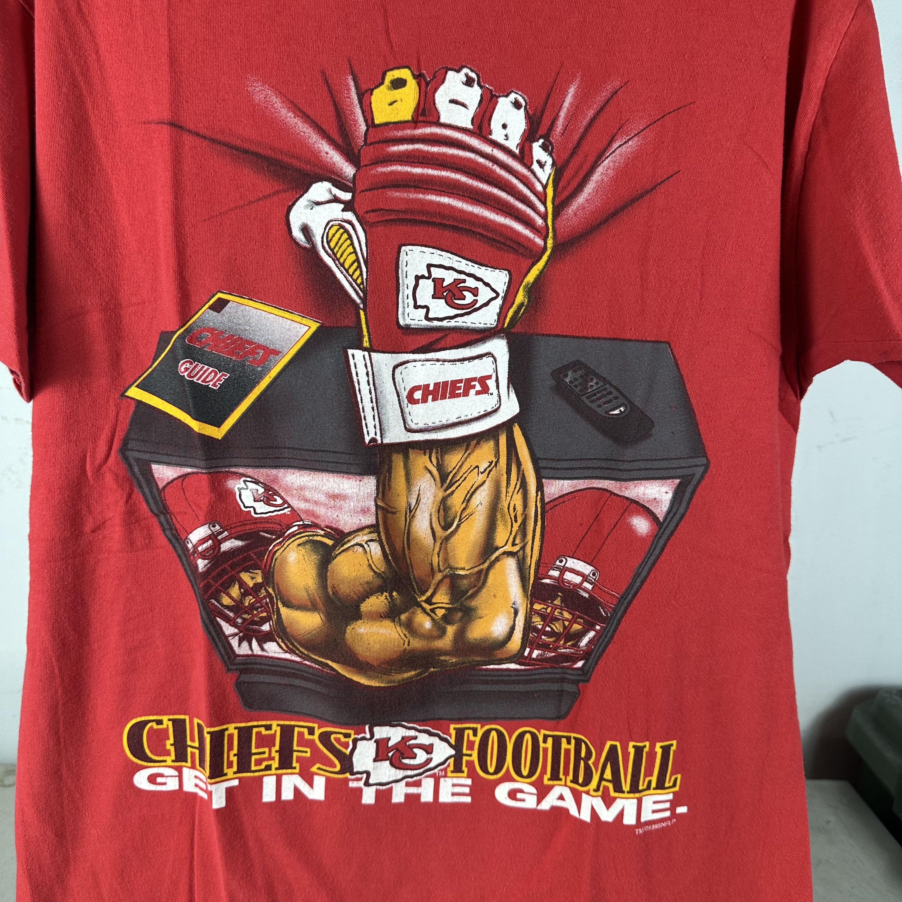 Vintage 1995 Kansas City Chiefs Football NFL Get in the Game Tee Size US L / EU 52-54 / 3 - 2 Thumbnail