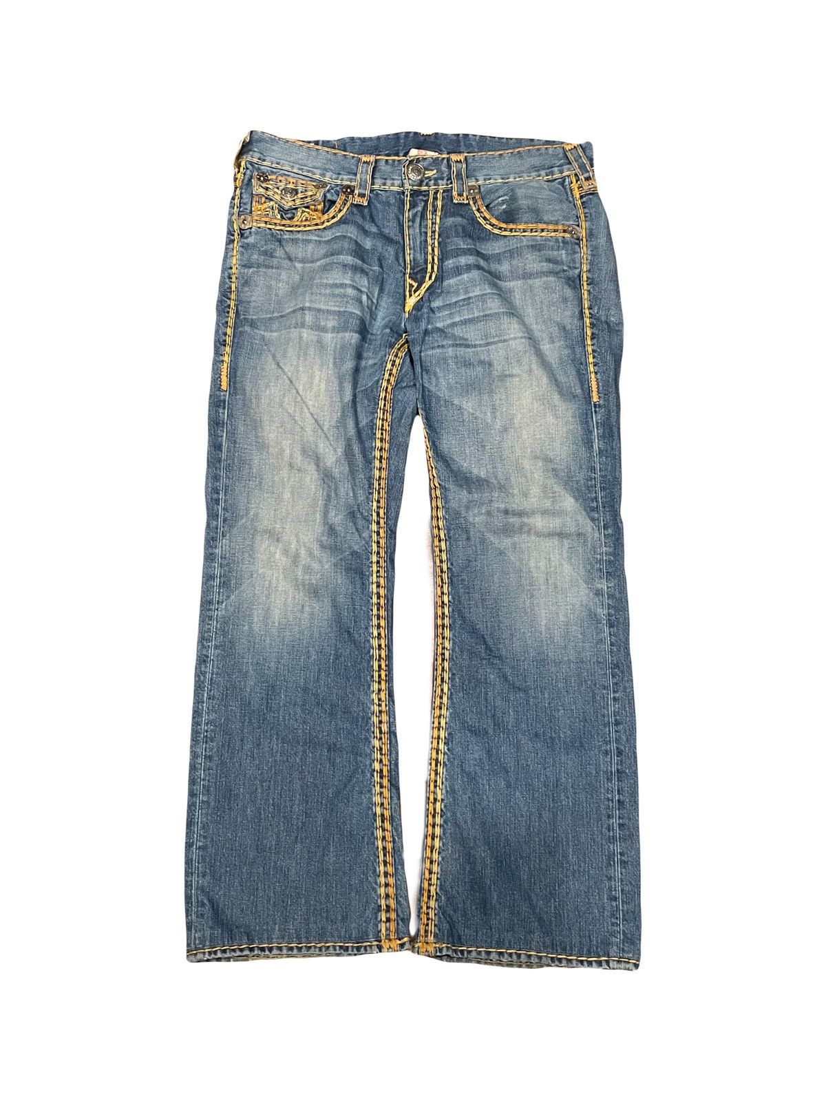 True Religion × Vintage Y2K True Religion Billy Super QT Crazy Embroidered Flares Size US 36 / EU 52 - 2 Thumbnail