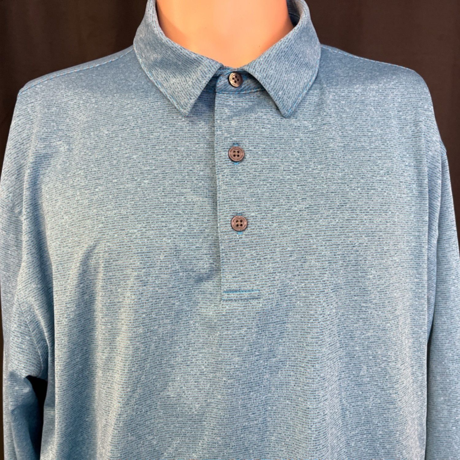 Other Walter Hagen Men's Blue Striped Golf Shirt/Polo Sz L SKU 504 Size US L / EU 52-54 / 3 - 2 Thumbnail