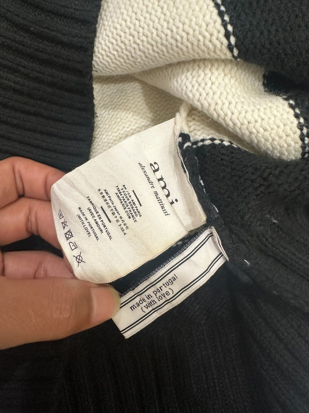 AMI Turtleneck Big Stripped Ami Alexandre Maftiussi Heart Knit Size US L / EU 52-54 / 3 - 7 Thumbnail