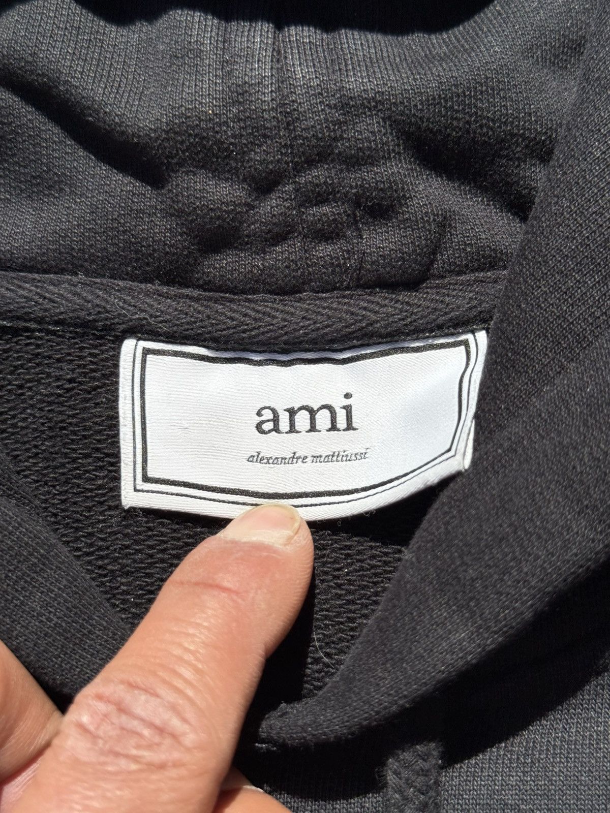 AMI AMI Paris Ami De Coeur Cotton Black Hoodie Size US S / EU 44-46 / 1 - 3 Thumbnail