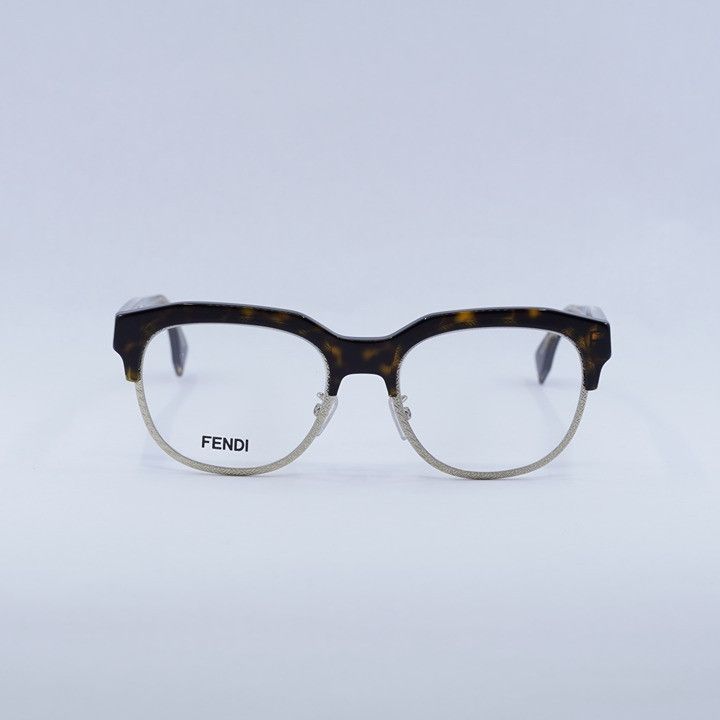 Fendi Fendi FE50068U 052 Eyeglasses Havana / Gold 52mm Browline Size ONE SIZE - 6 Thumbnail